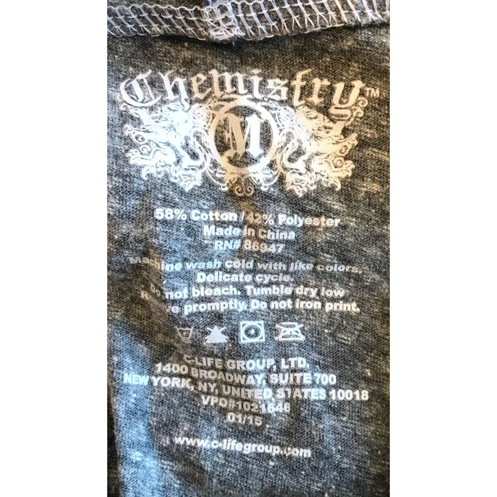 Vintage M & M Chemistry Men Henley Hooded Shirt M Short Sleeve Gray Blue B517Mens Shirt Size US M / EU 48-50 / 2 - 3 Thumbnail