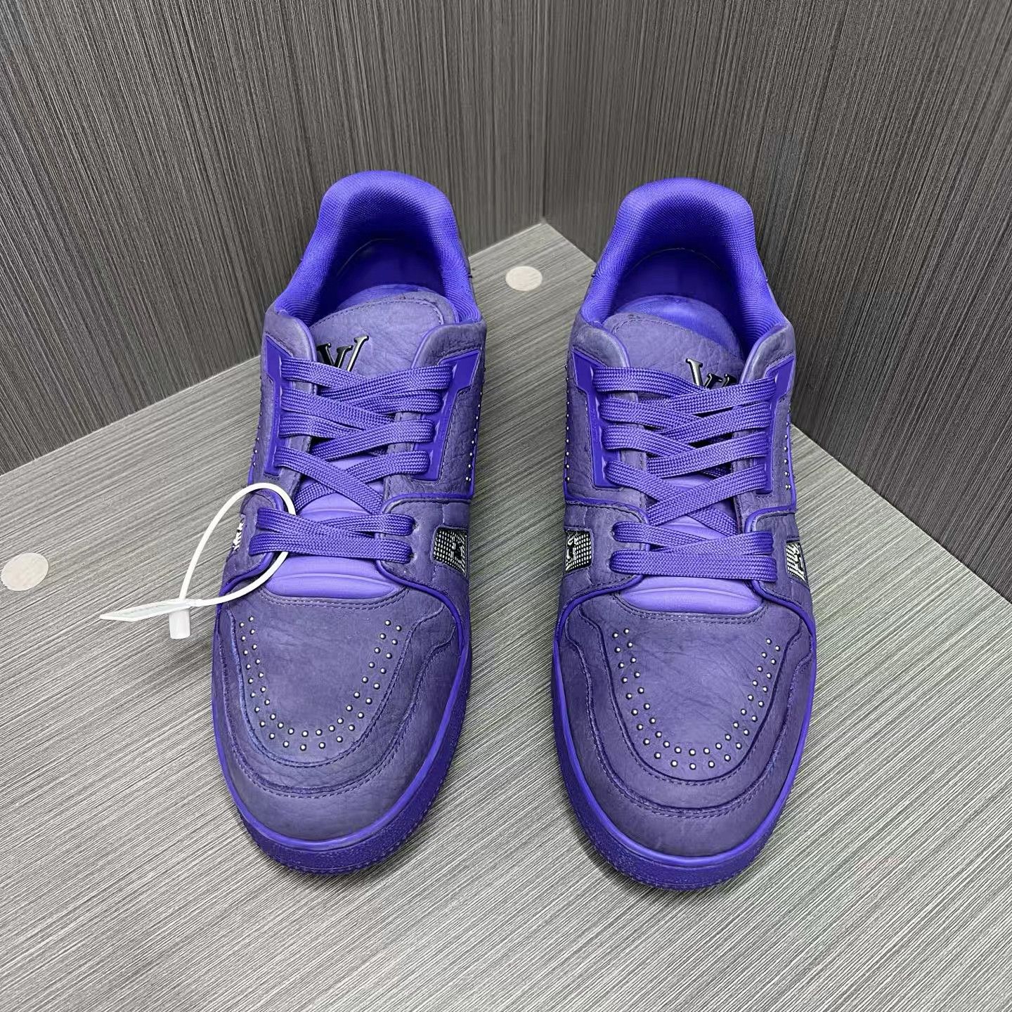 Louis Vuitton Louis Vuitton Trainer Purple Studded Sneaker (SS25 New) K15 Size US 9 / EU 42 - 2 Thumbnail