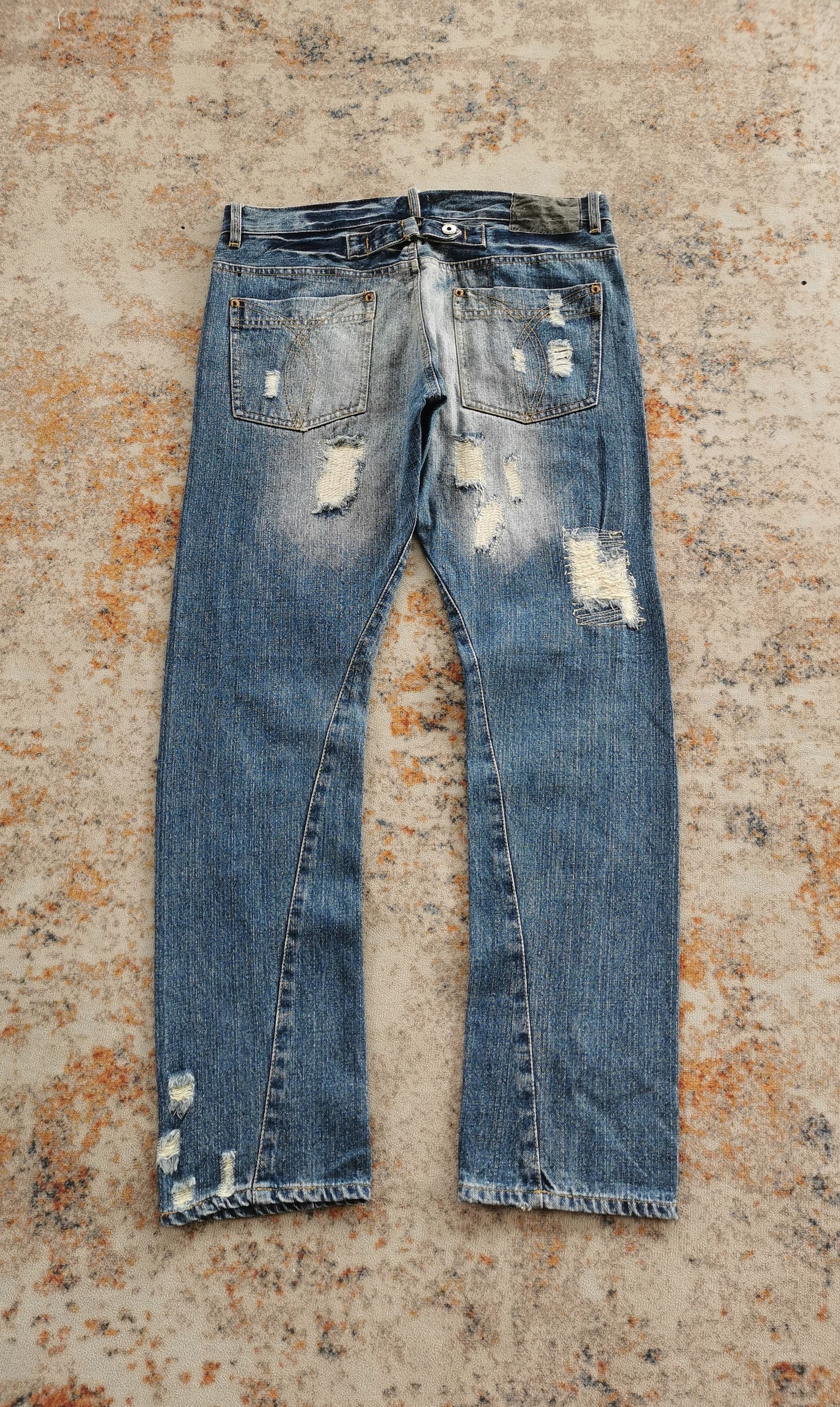 Tornado Mart Twisted Jeans Size 32'x30.5' Size US 32 / EU 48 - 2 Thumbnail