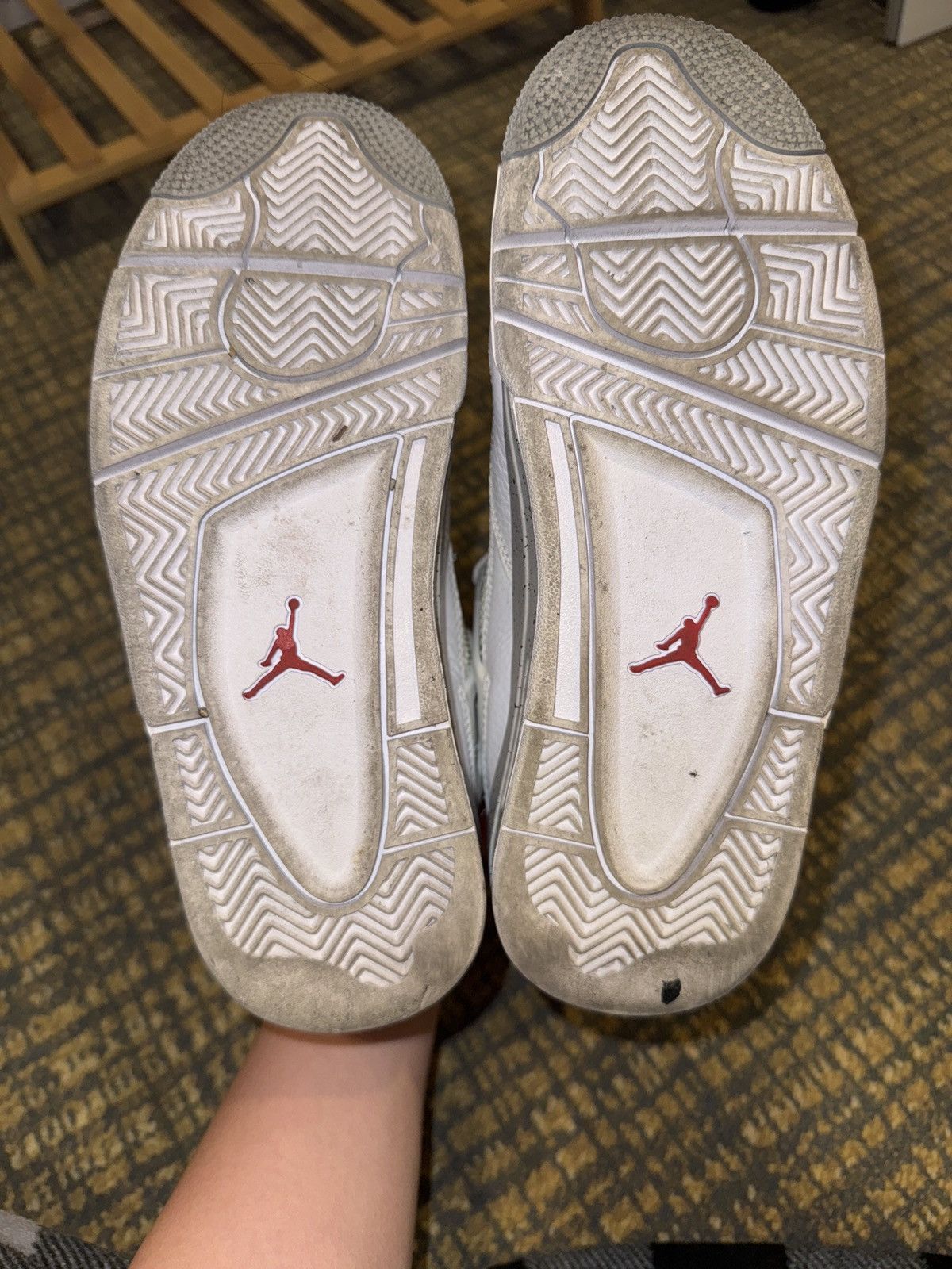 Nike Jordan 4 Retro White Oreo (2021) (GS) Size US 6.5 / IT 36.5 - 6 Thumbnail