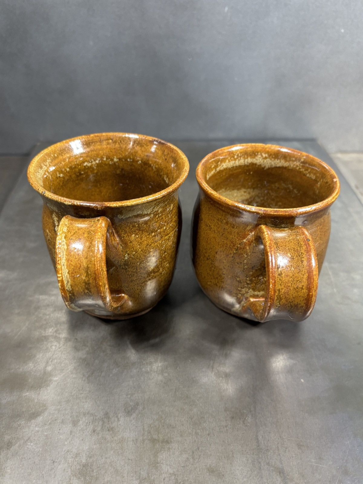 Vintage 1970s Stoneware Mugs Cobalt Pottery Canada Novelty Faces Cup Size ONE SIZE - 14 Thumbnail