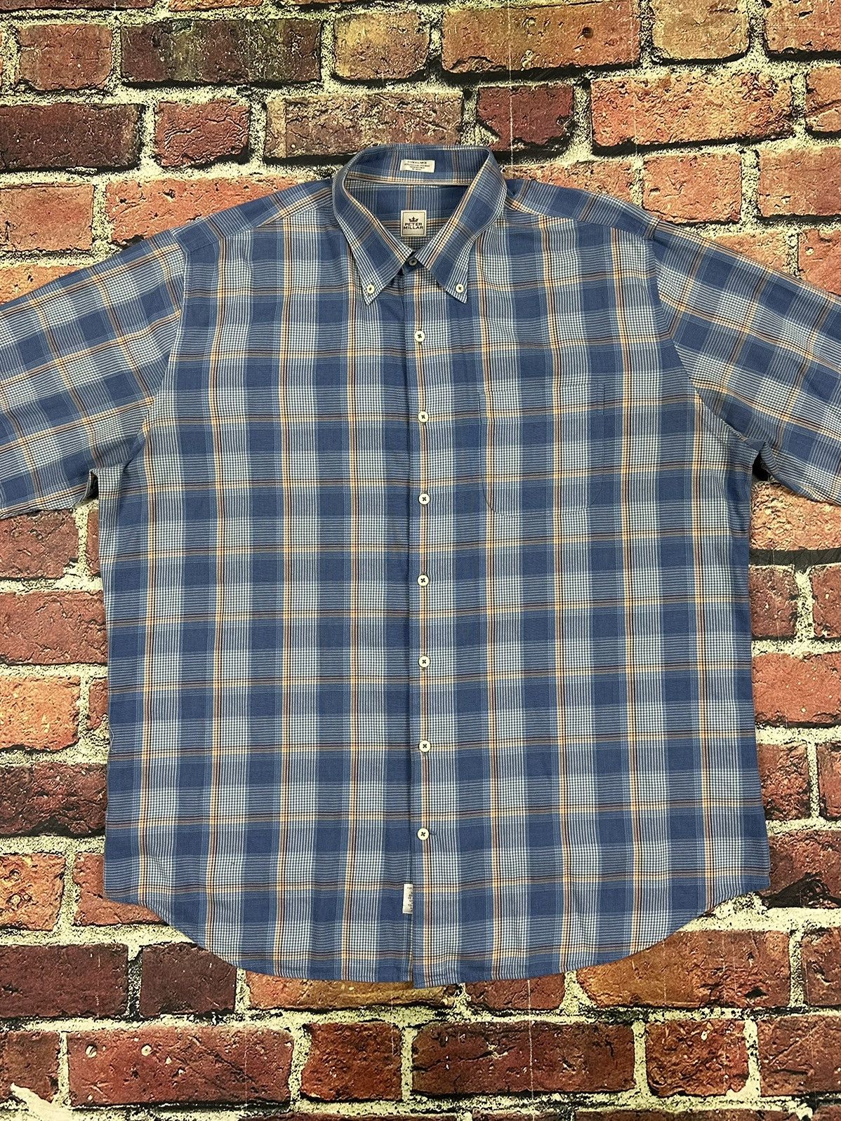 Peter Millar Peter Millar Shirt Plaid Wool Blend Button Down Long Sleeve Size US XL / EU 56 / 4 - 2 Thumbnail
