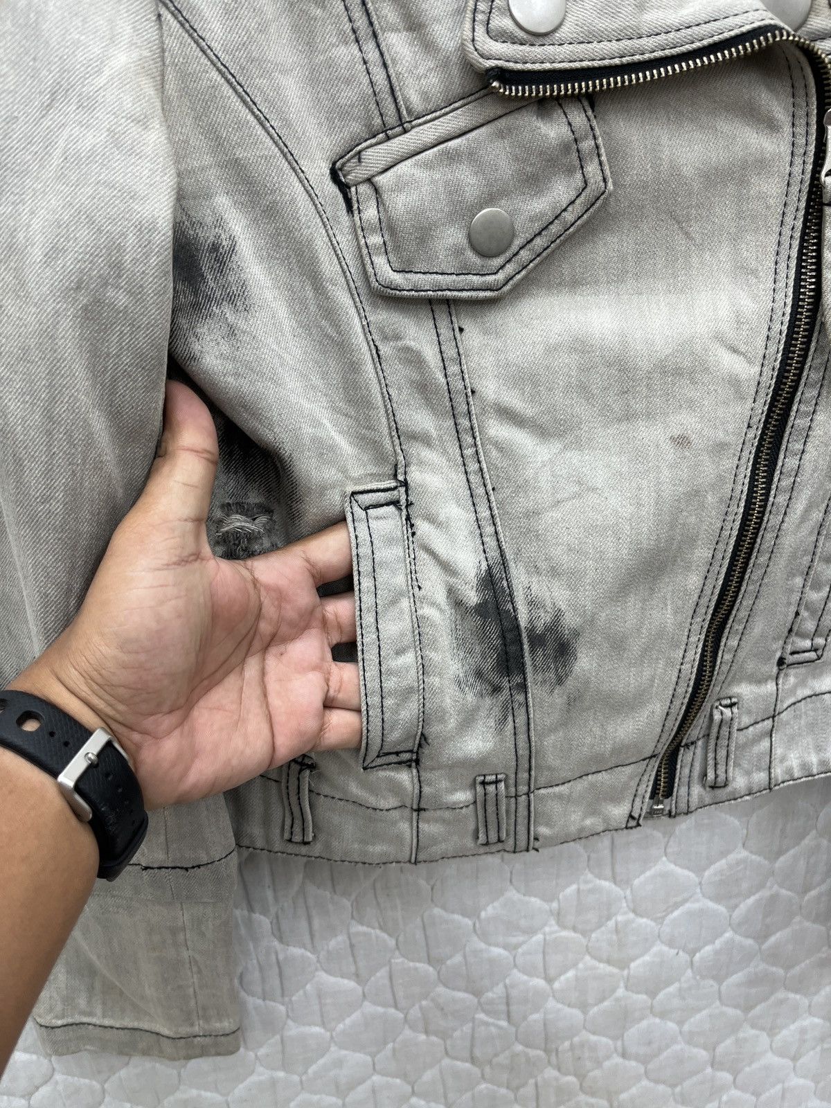 If Six Was Nine × Japanese Brand × Le Grande Bleu (L.G.B.) 🔥🔥🔥ARCHIVE GLAD NEWS RIDER JACKET Size S / US 4 / IT 40 - 17 Thumbnail