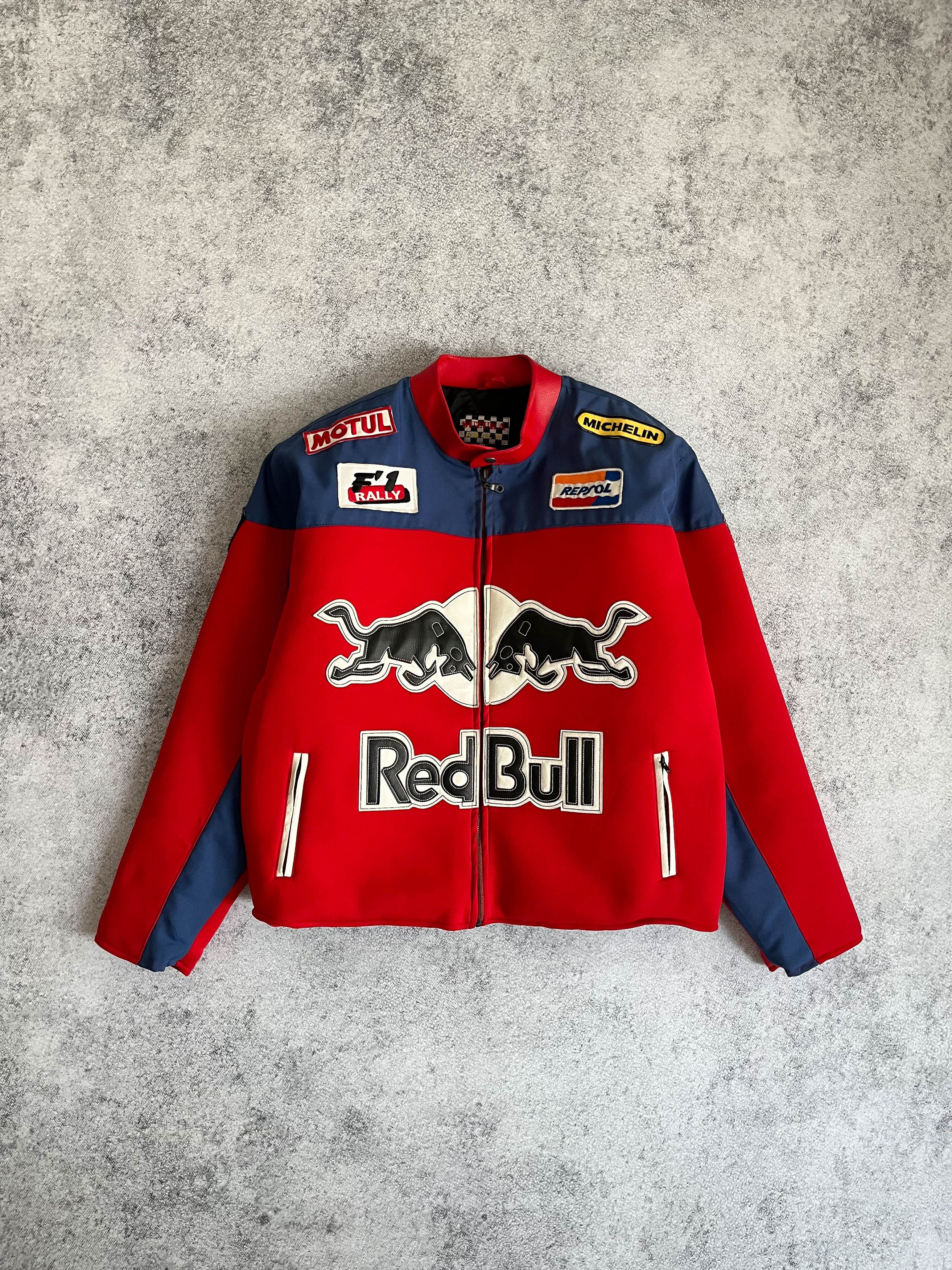 NASCAR × Red Bull × Vintage Rare Vintage Redbull Racing Bomber Jacket ...