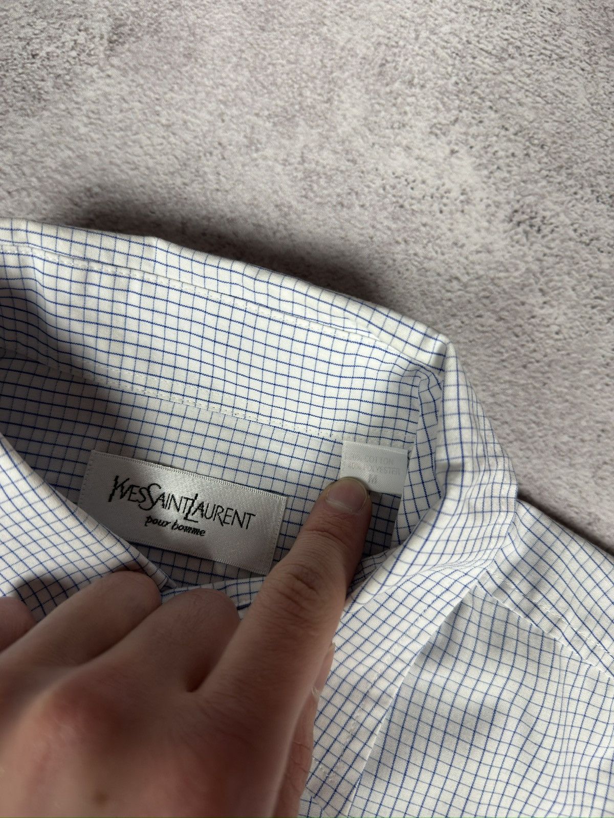 Yves Saint Laurent Vintage Yves Saint Laurent Short Sleeve Checkered Shirt Logo Size US M / EU 48-50 / 2 - 5 Thumbnail