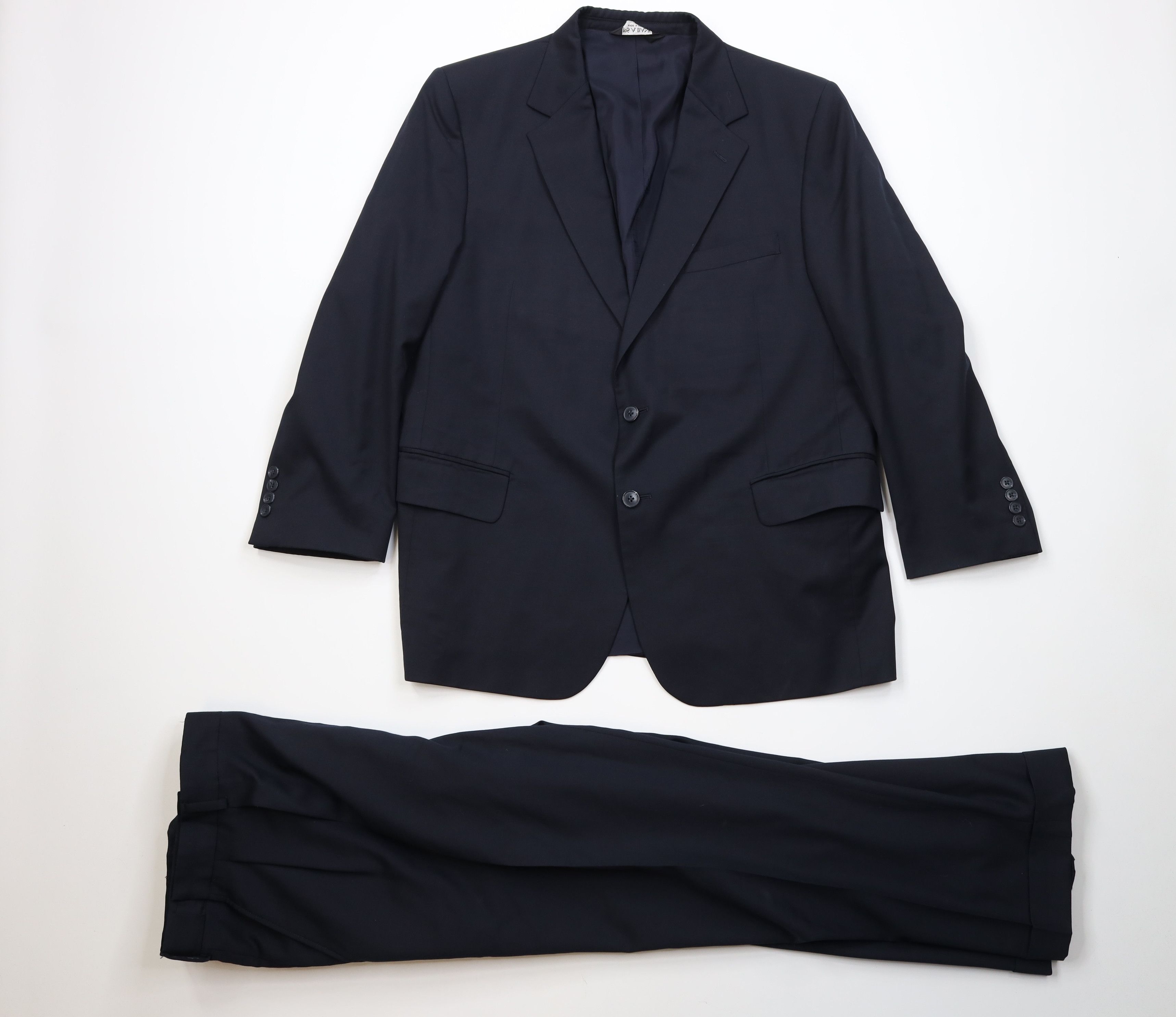 Jos. A. Bank Jos A Bank Traveler's 2 Piece Wool Suit Wedding Nav Size 44S - 1 Thumbnail