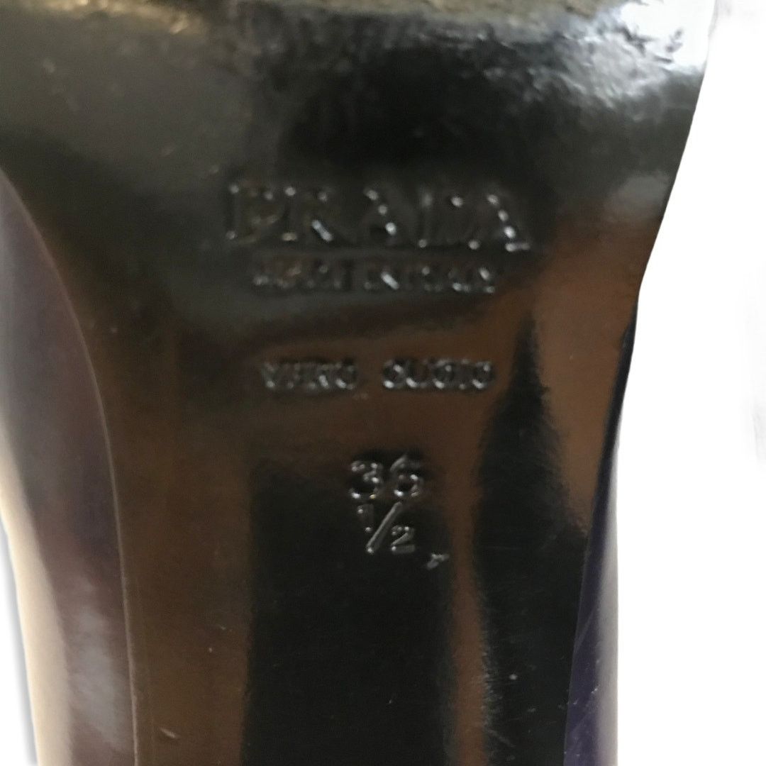 Prada Vintage Prada Pumps Purple Square Toe Block Heel Size 6.5 Size US 6.5 / IT 36.5 - 12 Thumbnail