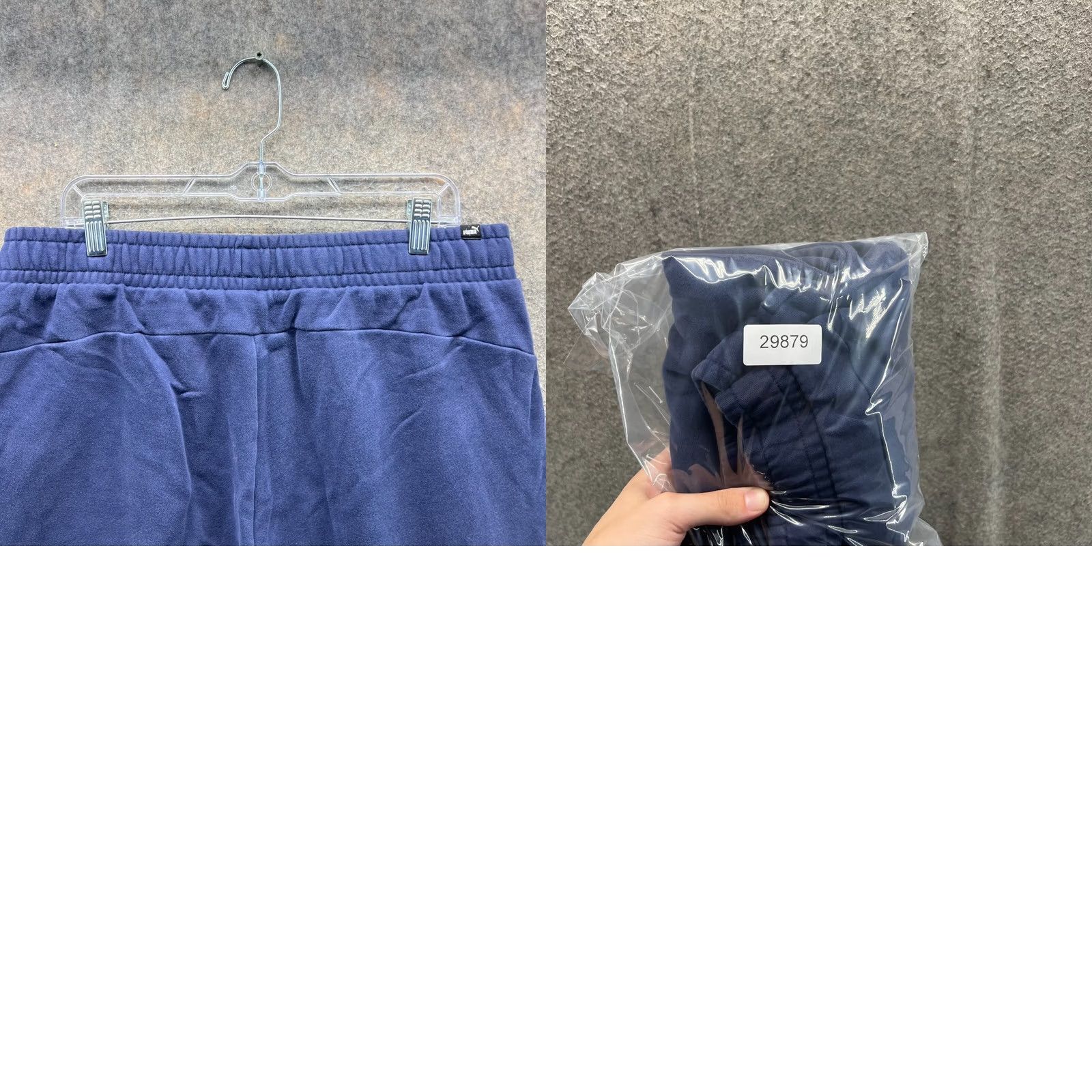 Puma Puma Jogger Mens XL Blue Navy Fleece Sweatpants Athletic Tapered Drawstring Pockets Size US 36 / EU 52 - 8 Thumbnail