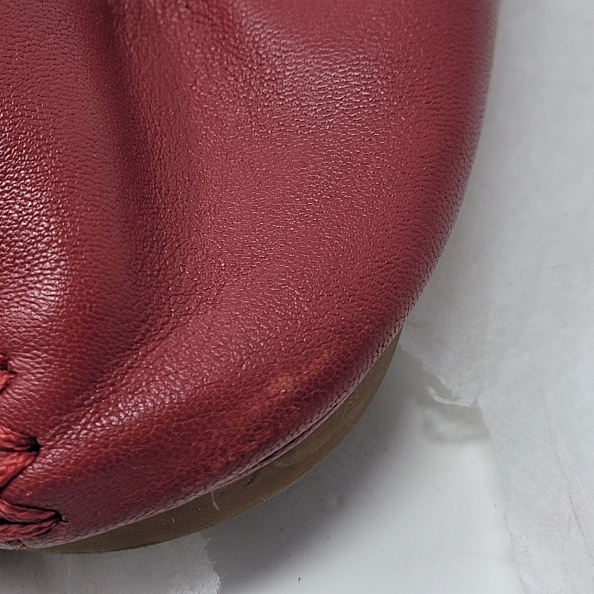 Lucky Brand Lucky Brand Womens Emmie Ballet Flat Red Leather 10 Balletco Size US 10 / IT 40 - 8 Thumbnail