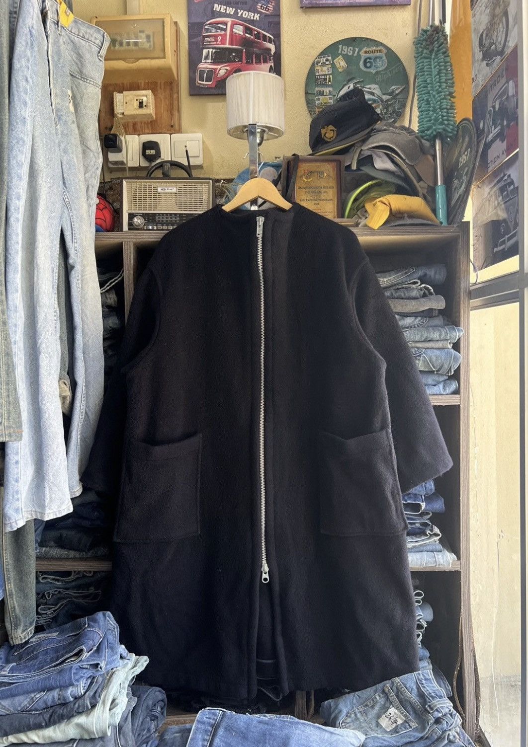 Yohji Yamamoto 🔥Vintage Y’s Yohji Yamamoto Wool Long Zipper Jacket Size US XXL / EU 58 / 5 - 3 Thumbnail