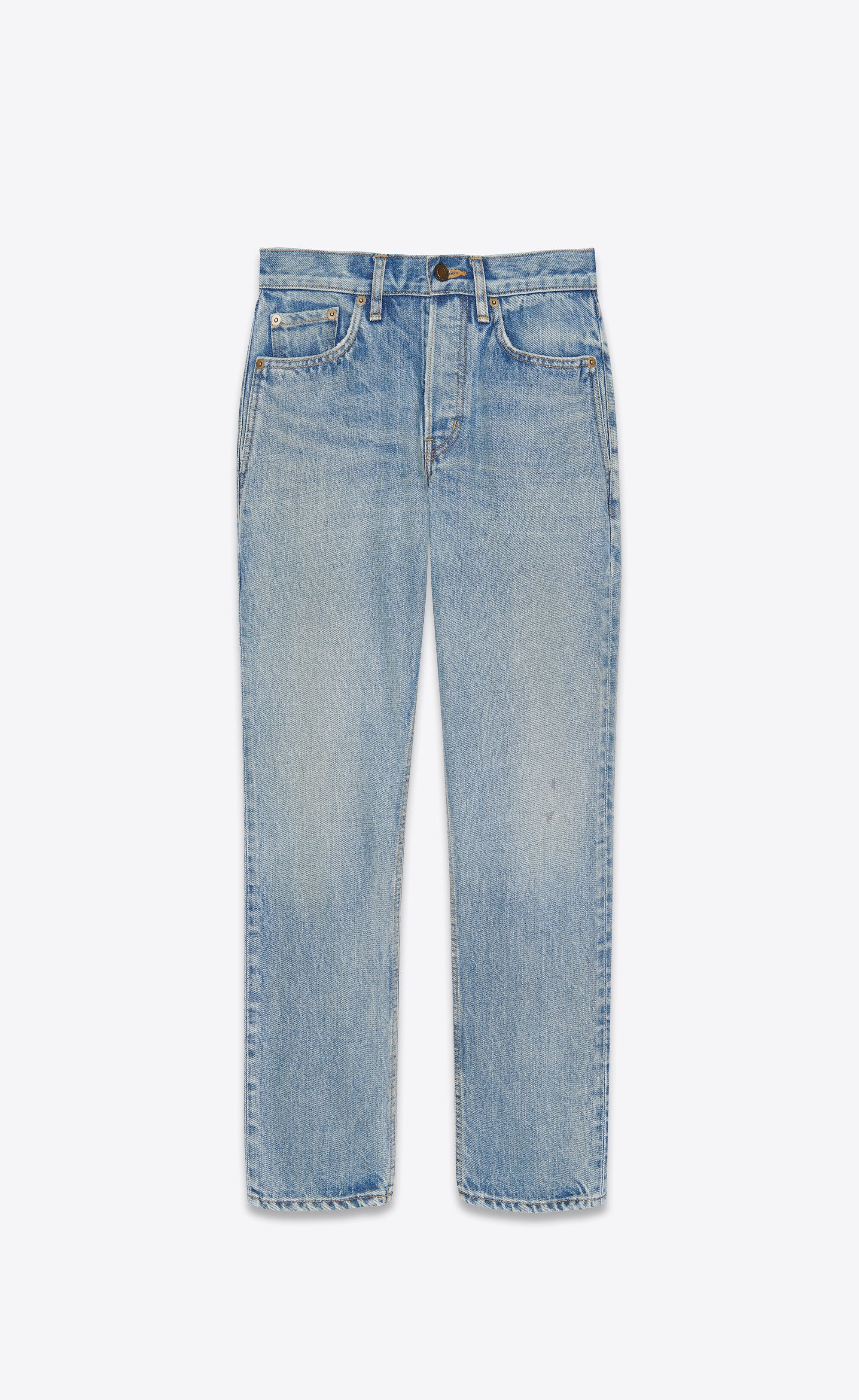 Saint Laurent Paris o1tr1nto0325 Venice Cropped Jeans In Authentic Denim in Blue Size 25" / US 0 / IT 36 - 1 Thumbnail