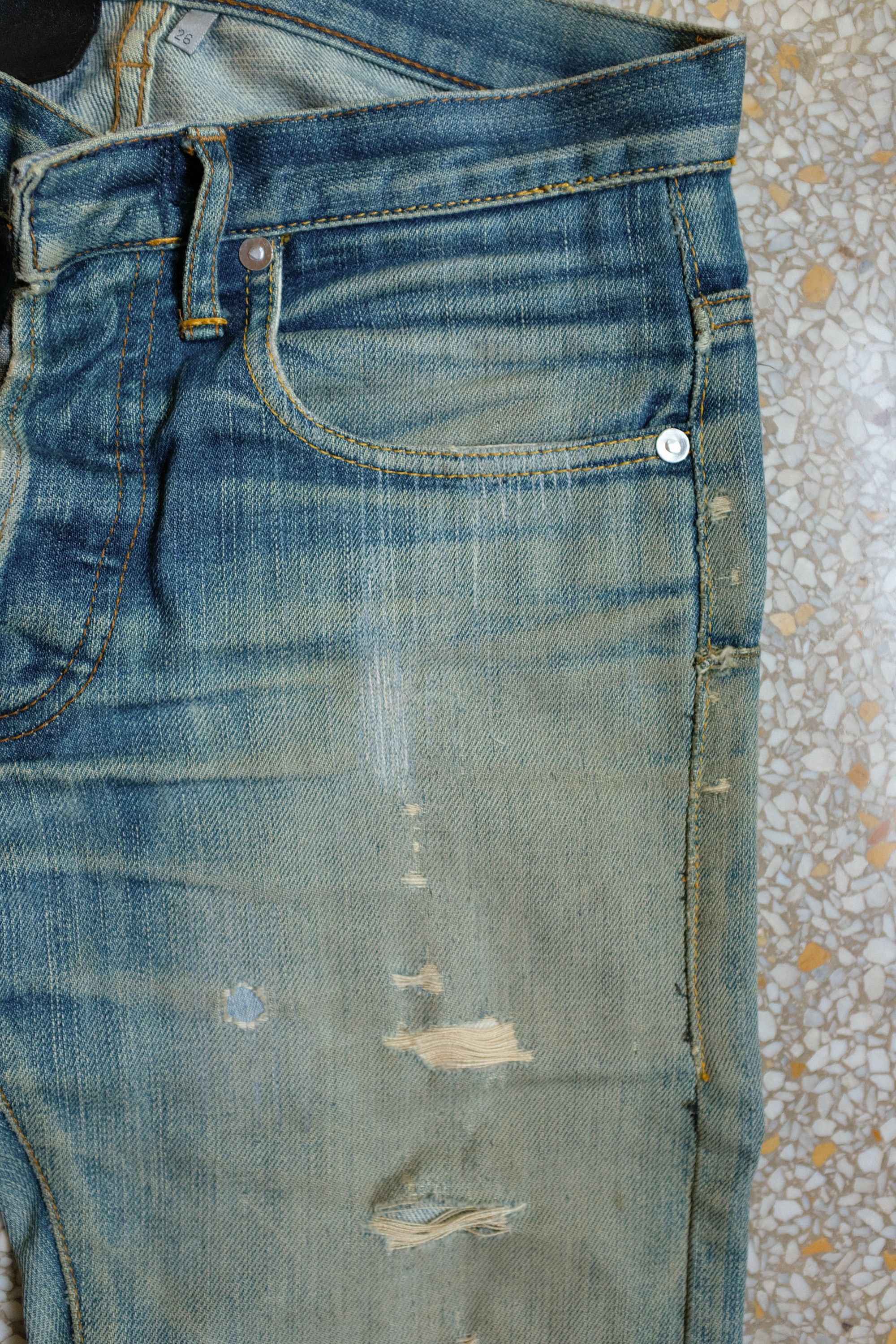 Dior Dior Homme MIJ Jeans Thrashed Repaired Hedi Slimane Size US 26 / EU 42 - 10 Thumbnail