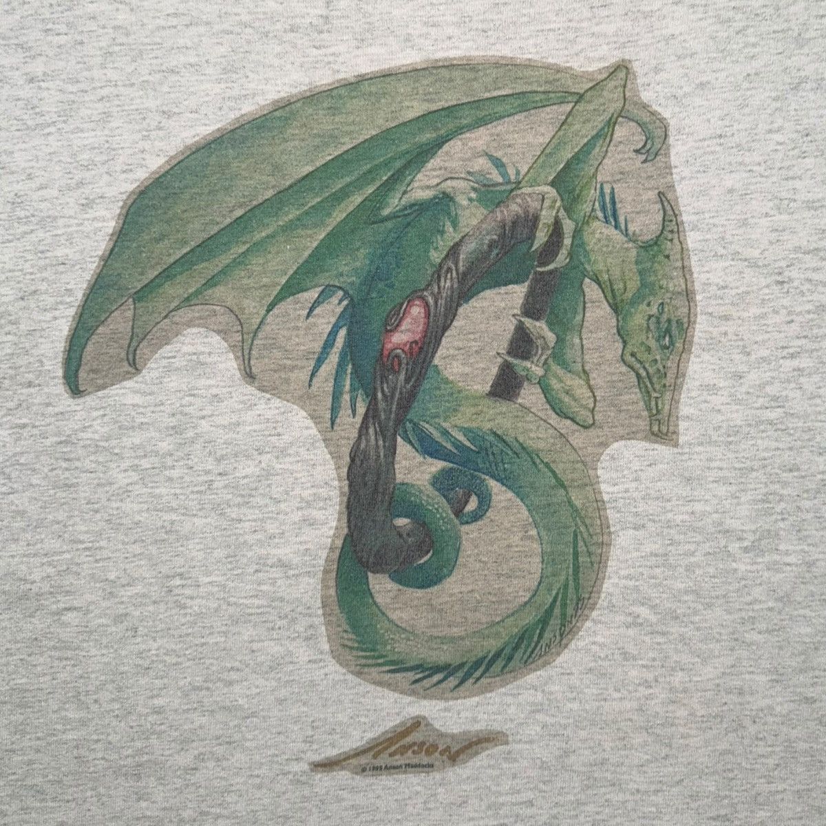 Vintage 1995 Magic the Gathering Dragon Anson Maddocks Original Tee Size US M / EU 48-50 / 2 - 3 Thumbnail