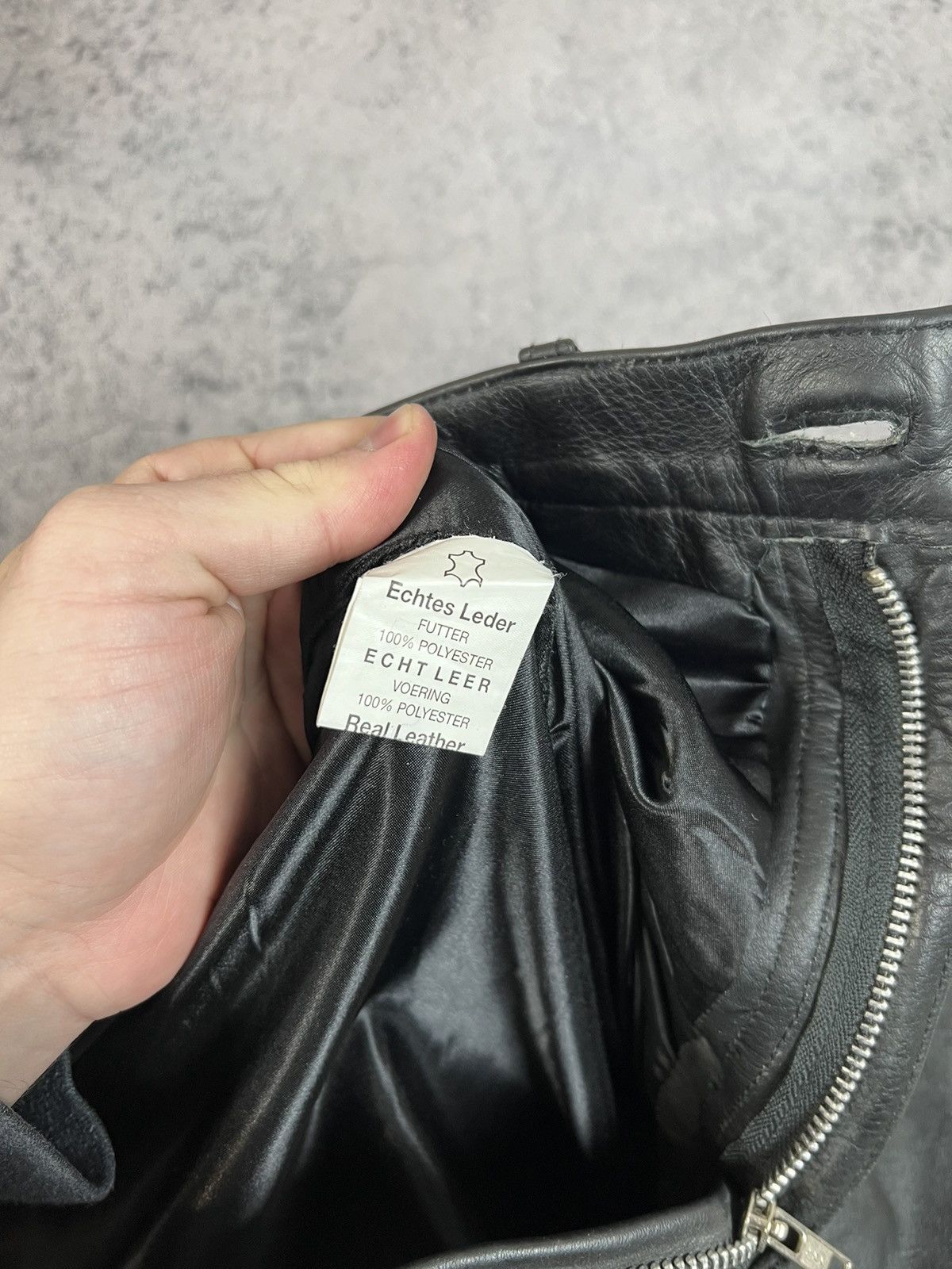 Vintage Real Leather Bikers Pants Motorcycle Y2K