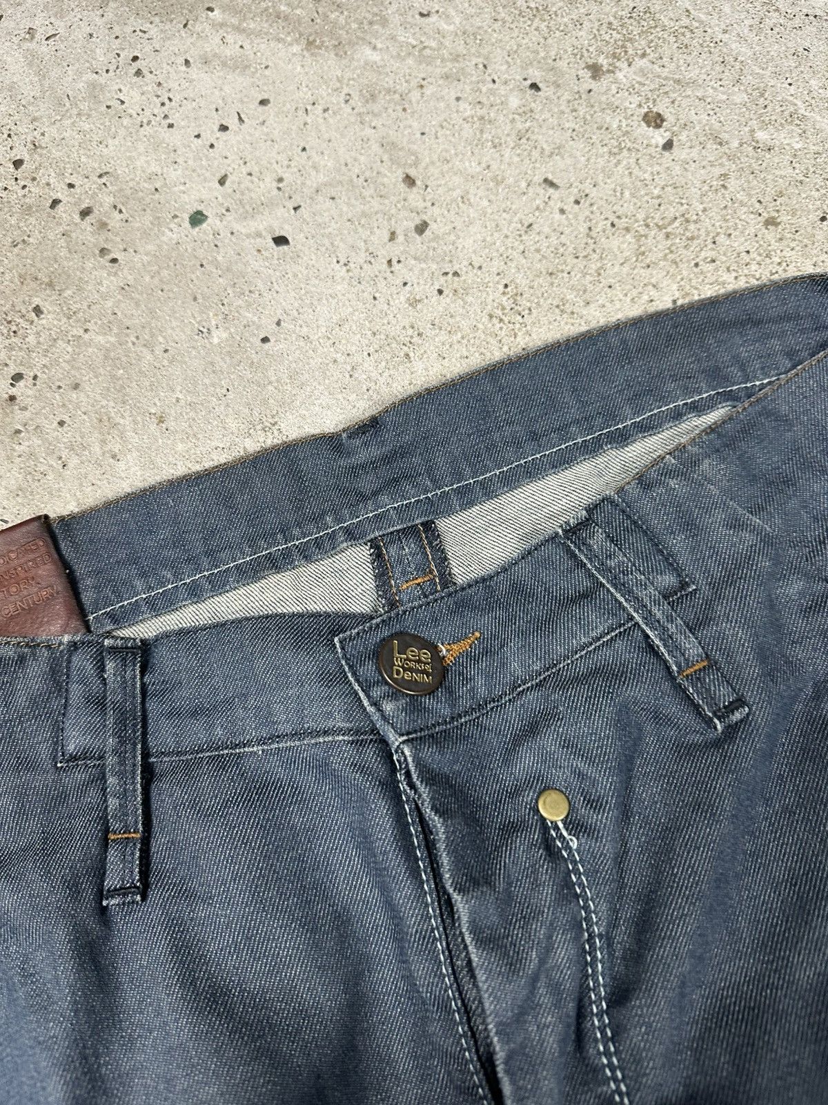 Lee × Vintage Vintage Y2K Lee Works of Denim Navy Denim Pants Jeans Size US 32 / EU 48 - 7 Thumbnail