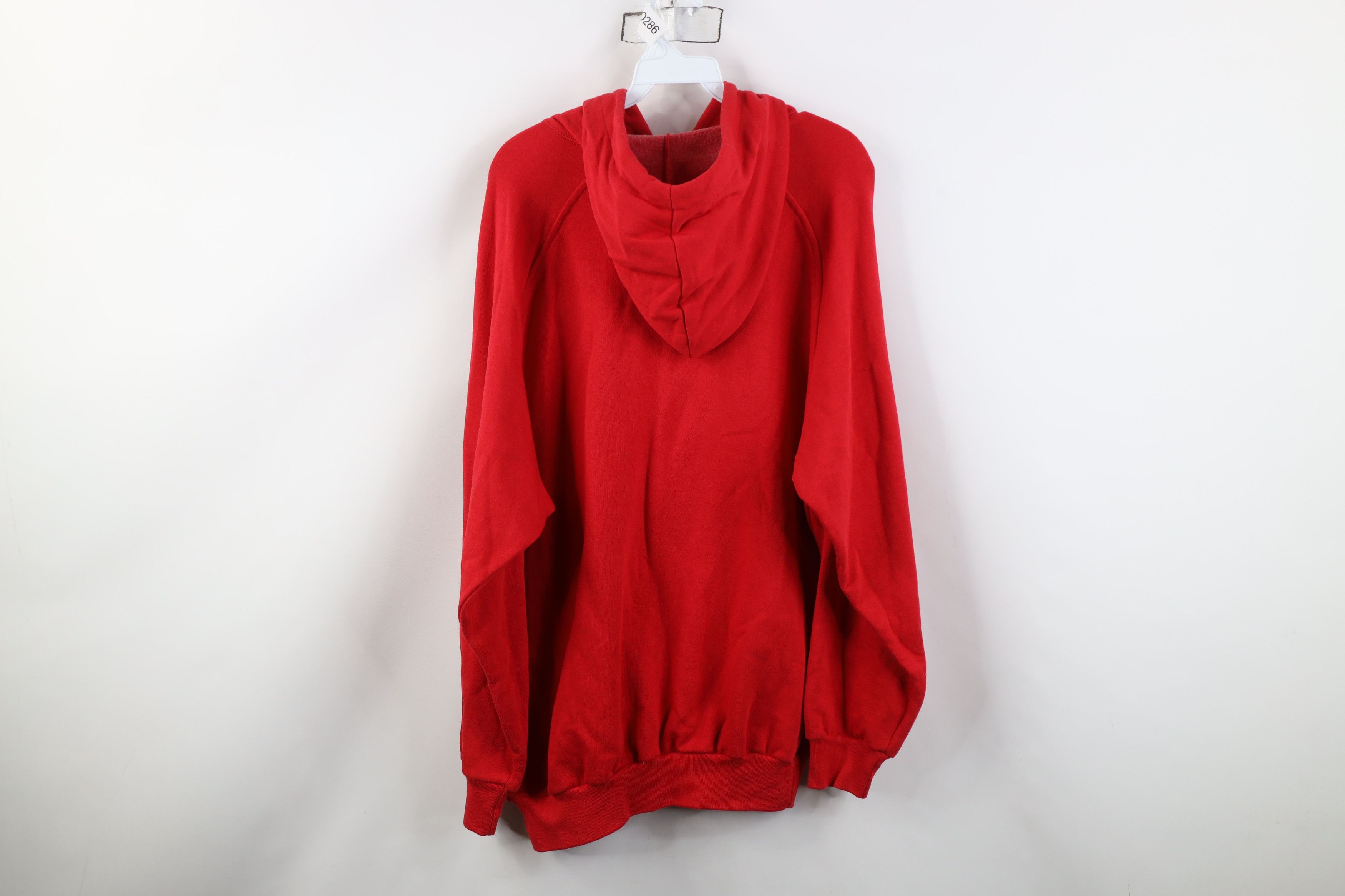 Vintage Vintage 90s Spalding Basketball Spell Hoodie Sweatshirt Red Size US L / EU 52-54 / 3 - 12 Thumbnail