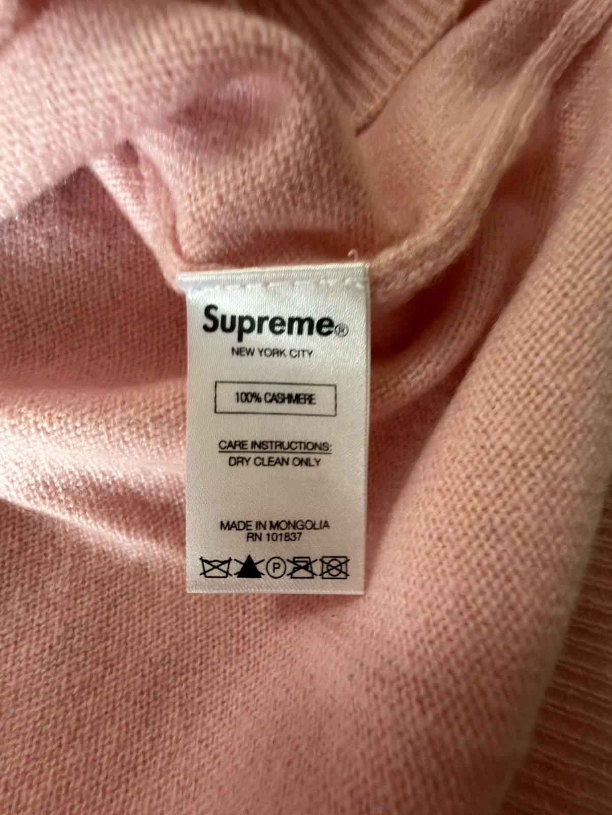 Supreme Supreme Cashmere Sweater Pink Size US M / EU 48-50 / 2 - 4 Thumbnail