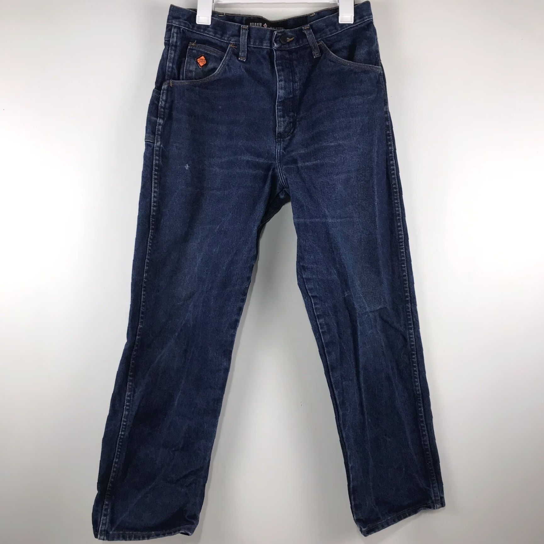 Wrangler VINTAGE Wrangler Flame Resistant Jeans Mens Size 33 Waist 30 Inseam Blue Steel Cowboy Western Size US 33 - 5 Thumbnail
