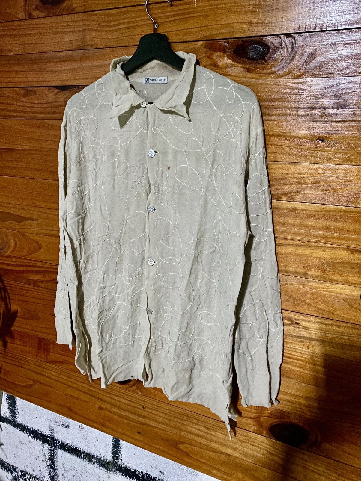 Yohji Yamamoto Vintage Yohji Yamamoto Embroidered Abstract Avant-Garde Size US M / EU 48-50 / 2 - 4 Thumbnail