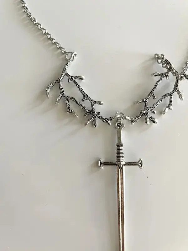 Japanese Brand STEAL! Vintage 2000s Tree Branch Sword Necklace Size ONE SIZE - 3 Thumbnail