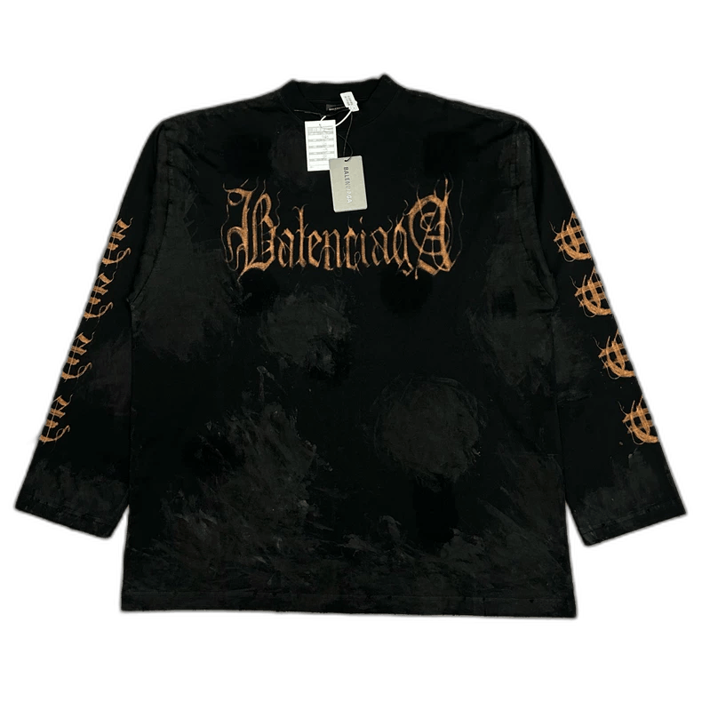 Balenciaga Balenciaga Flame Sanskrit Long Sleeve Shirt Size US M / EU 48-50 / 2 - 1 Thumbnail