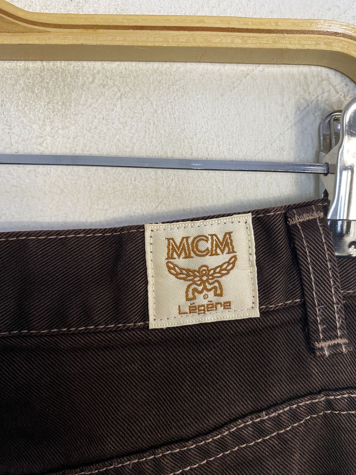 MCM MCM Legere Brown Khaki Denim Jeans Straight Waist Size 28 Size 28" / US 6 / IT 42 - 10 Thumbnail