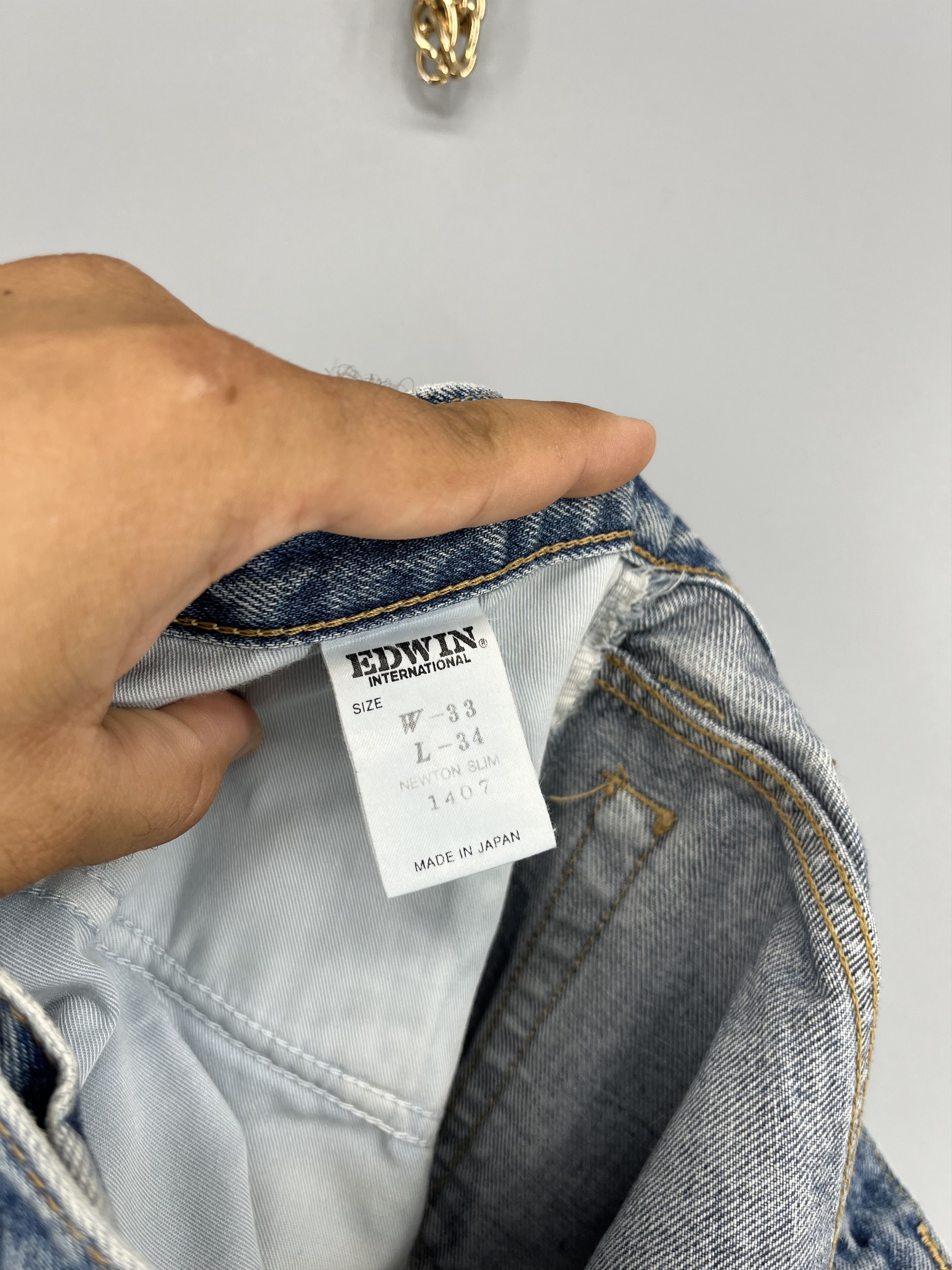 Edwin Vintage 90s Edwin Made in Japan Tapered Navy Men’s Jeans Size US 33 - 10 Thumbnail