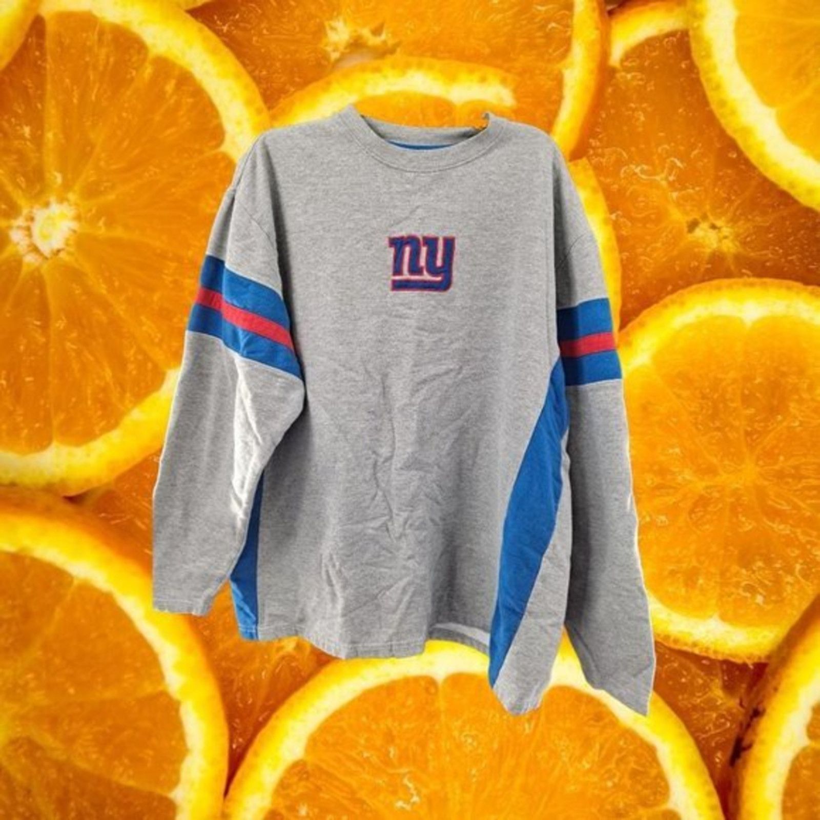 NFL Vintage NFL Team Apparel Giants‎ NY Gray Sweatshirt Size US XL / EU 56 / 4 - 1 Thumbnail