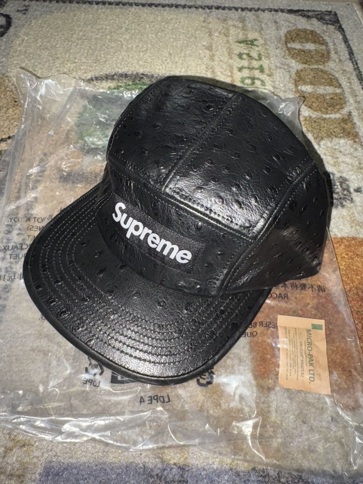 Supreme Supreme GORE-TEX ( ostrich leather camp cap ) | Grailed