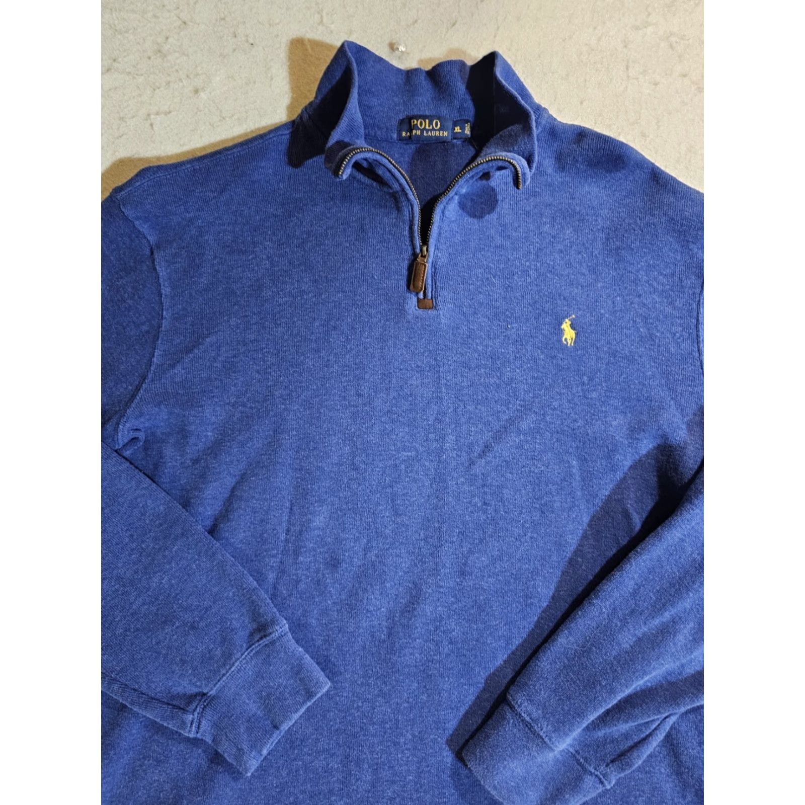Polo Ralph Lauren Polo Ralph Lauren Classic Jersey 1/4 Zip Pullover Jumper Mens XL Blue Jersey Sweatshirt Size US XL / EU 56 / 4 - 2 Thumbnail