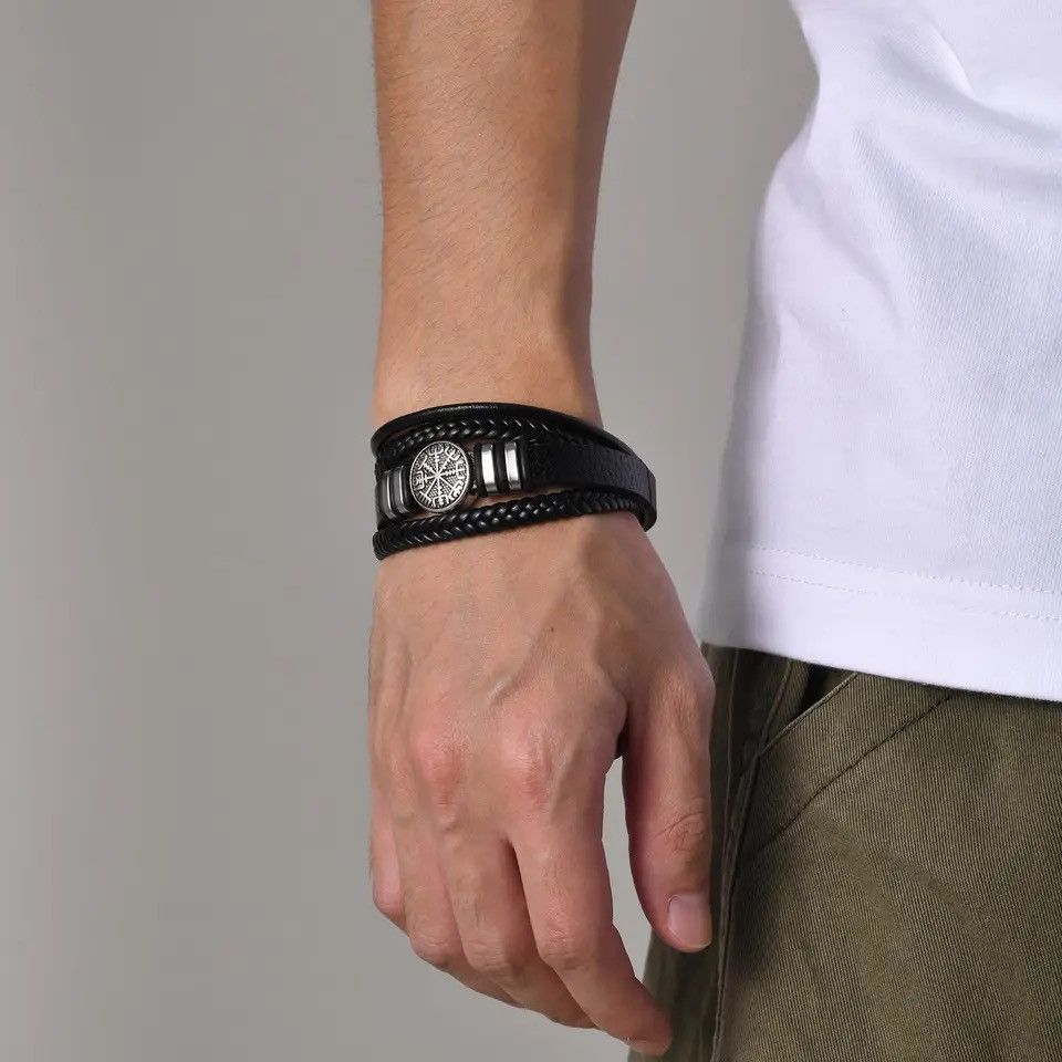 Leather × Vintage Norse Viking Bracelets Size ONE SIZE - 3 Thumbnail