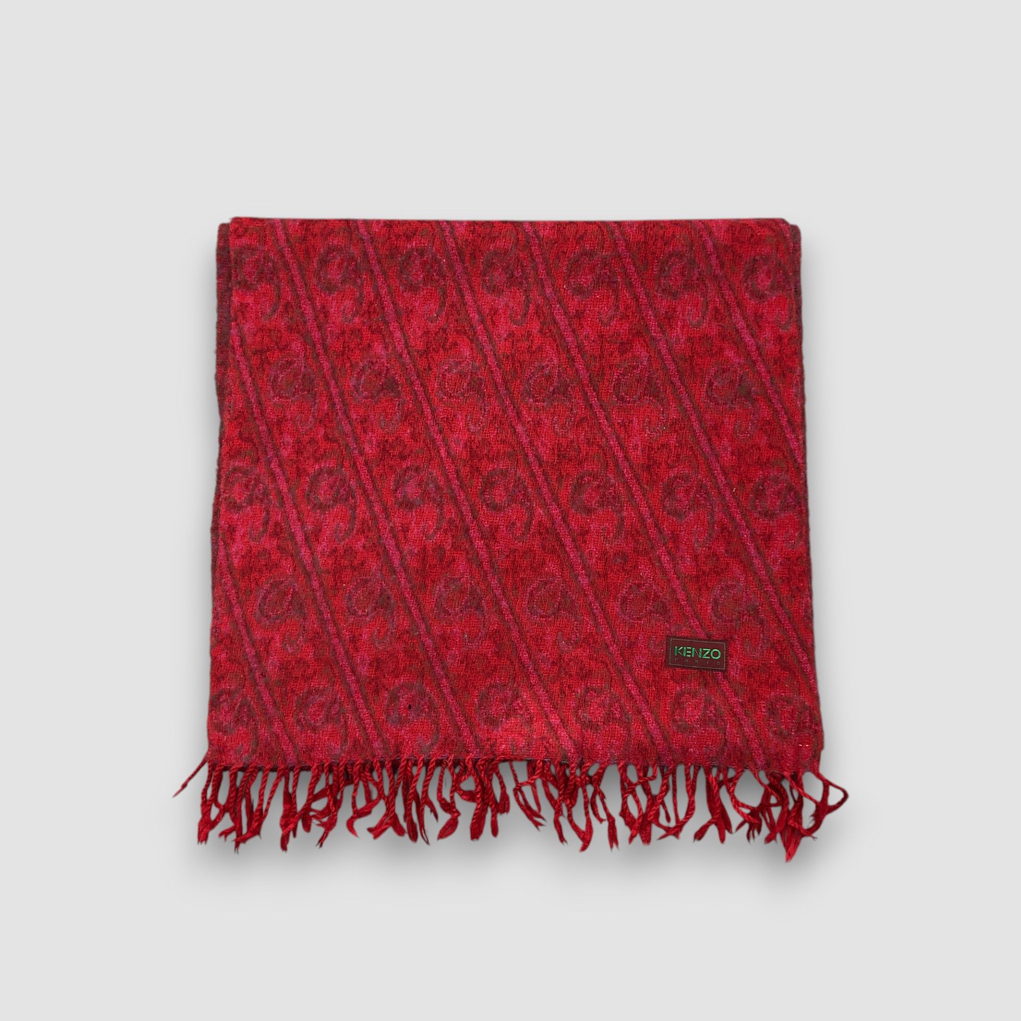 Kenzo Vintage 90s Kenzo Scarf Muffler Wool Cashmere Scarves Size ONE SIZE - 2 Thumbnail