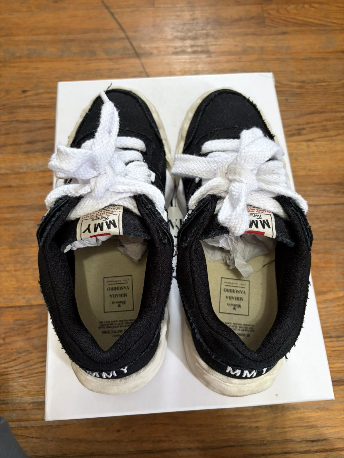 Maison MIHARA YASUHIRO Maison Mihara Yasuhiro Parker OG Sole Canvas Low Black White Size US 7.5 / EU 40-41 - 3 Thumbnail
