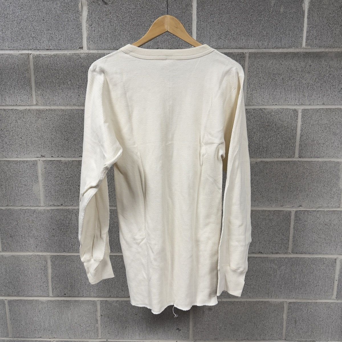 Vintage Cream White Thermal Shirt ERD Grunge Chrome Tall Size US L / EU 52-54 / 3 - 4 Thumbnail