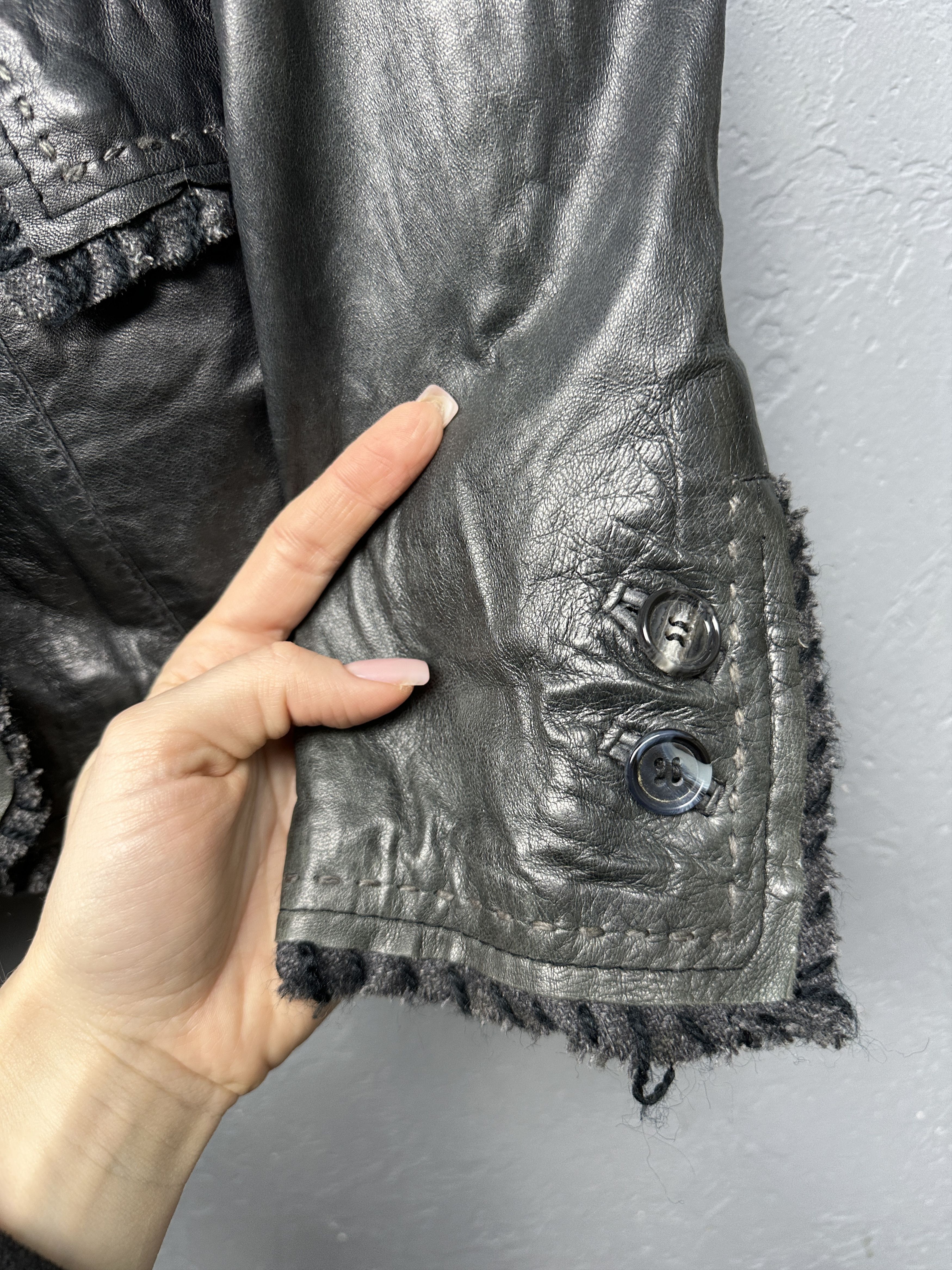 Milestone Milestone Womens Lamb Leather Jacket Size M / US 6-8 / IT 42-44 - 6 Thumbnail
