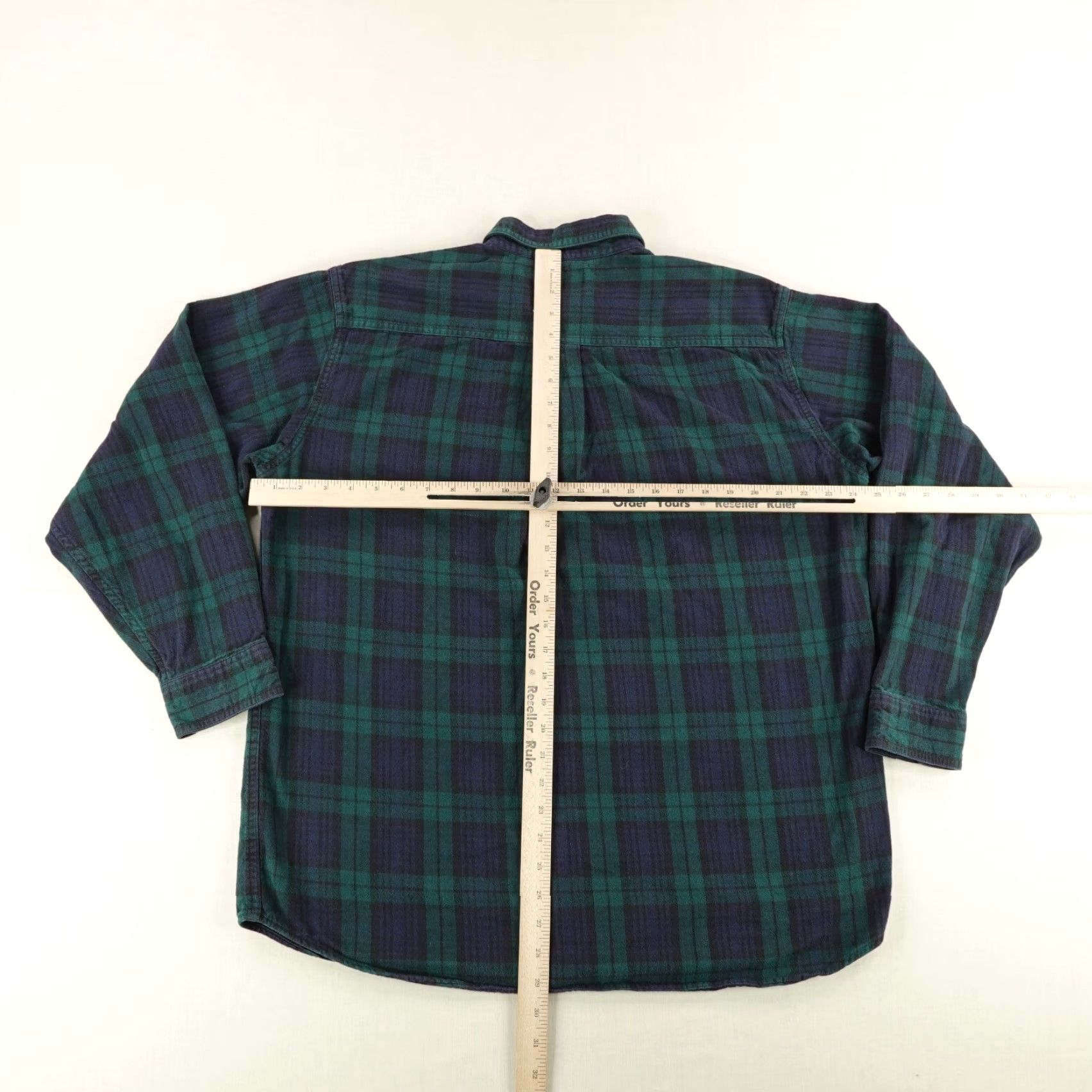 Vintage L.L. Bean Flannel Shirt Mens Large Green Tartan Plaid Button-Up Outdoor Work Size US L / EU 52-54 / 3 - 5 Thumbnail