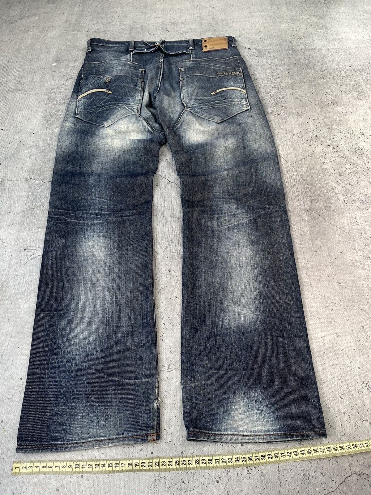 G-Star CRAZY AVANTGARDE G STAR RAW DENIM WASHED JAPAN JEANS Y2K Size US 34 / EU 50 - 2 Thumbnail