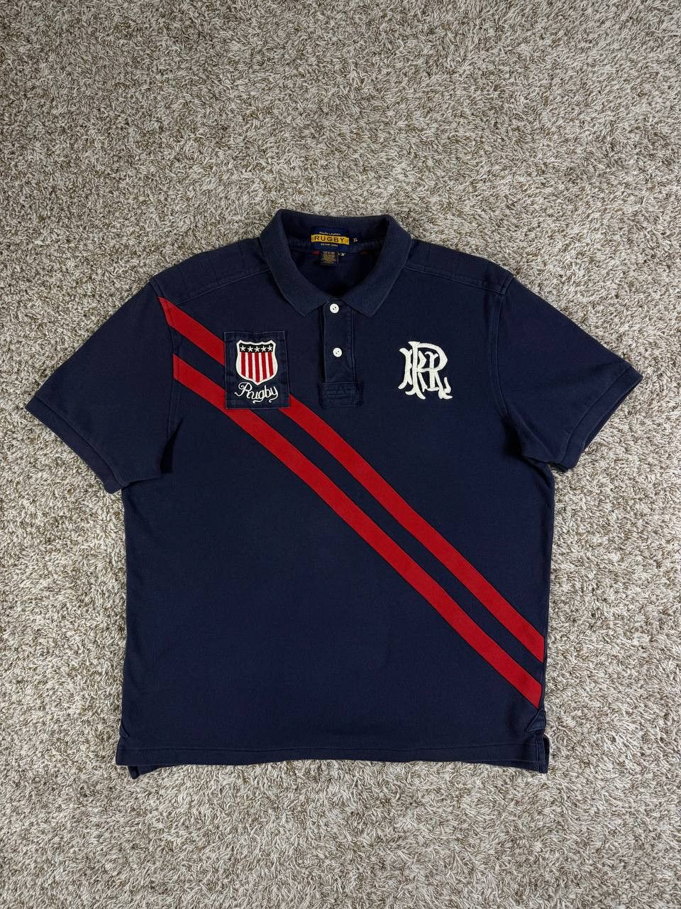 Vintage Ralph Lauren Rugby America 2012 Navy Polo Shirt