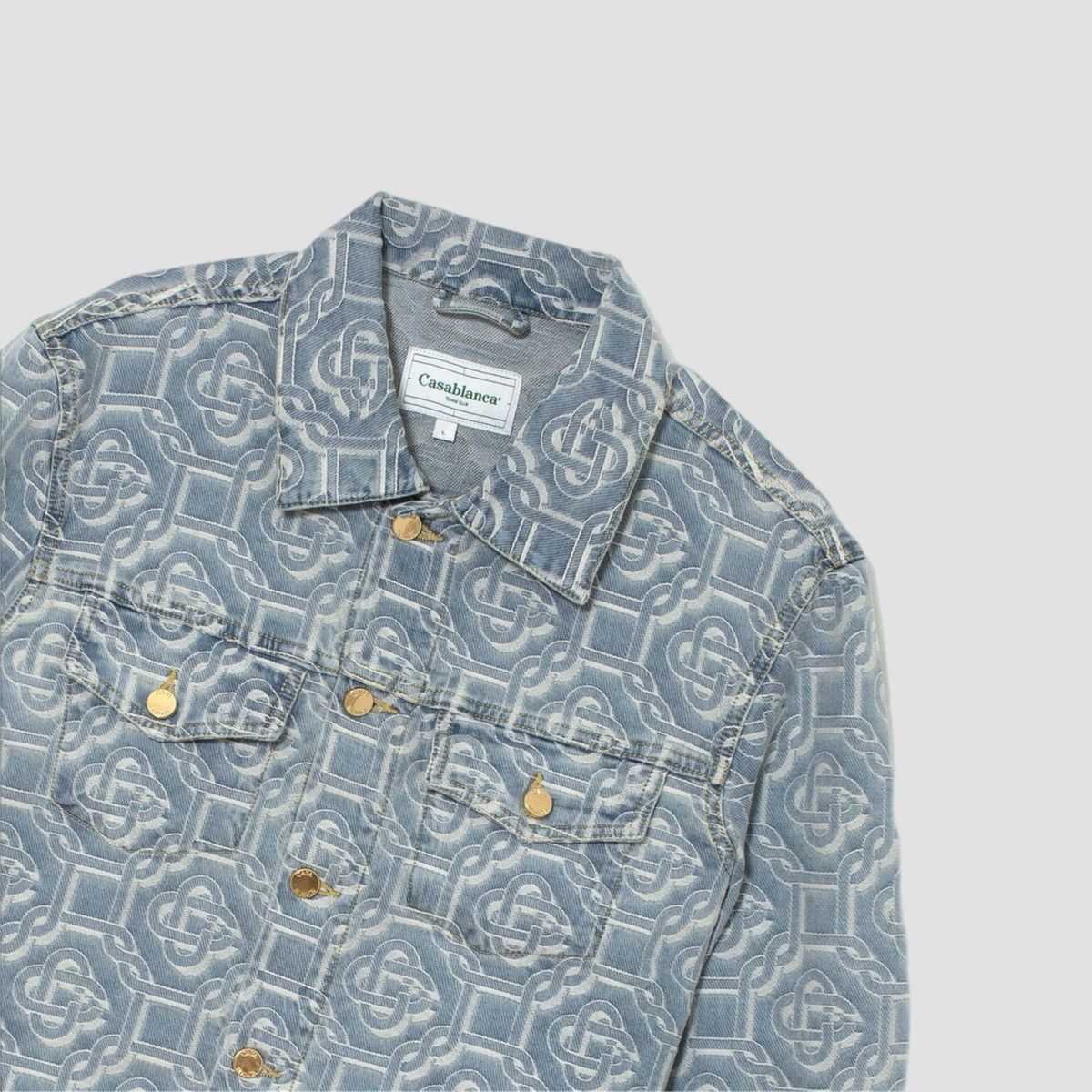 Casablanca Casablanca Bleached Denim Jacket Monogram Size US M / EU 48-50 / 2 - 4 Thumbnail