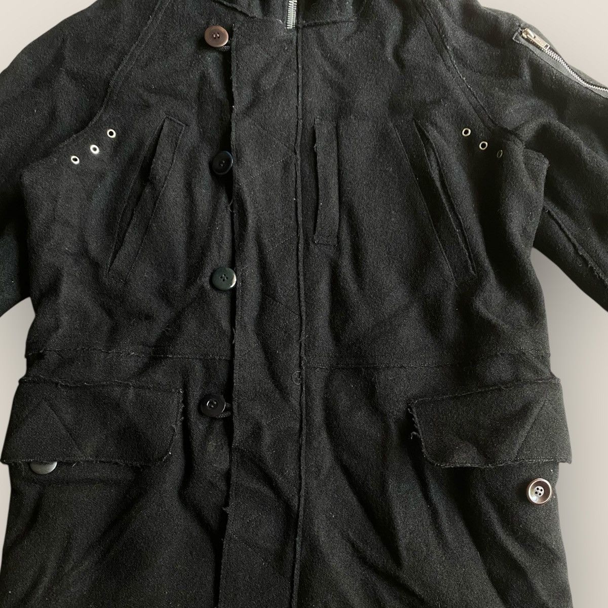 Undercover Fall12 “Psycho Color” Coyote Fur Wool Short Parkas Size US M / EU 48-50 / 2 - 4 Thumbnail
