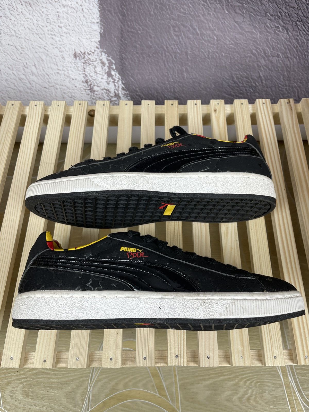 Bode Puma Basket II x Bode 2008 vintage Black/White sneakers Size US 12 / EU 45 - 6 Thumbnail