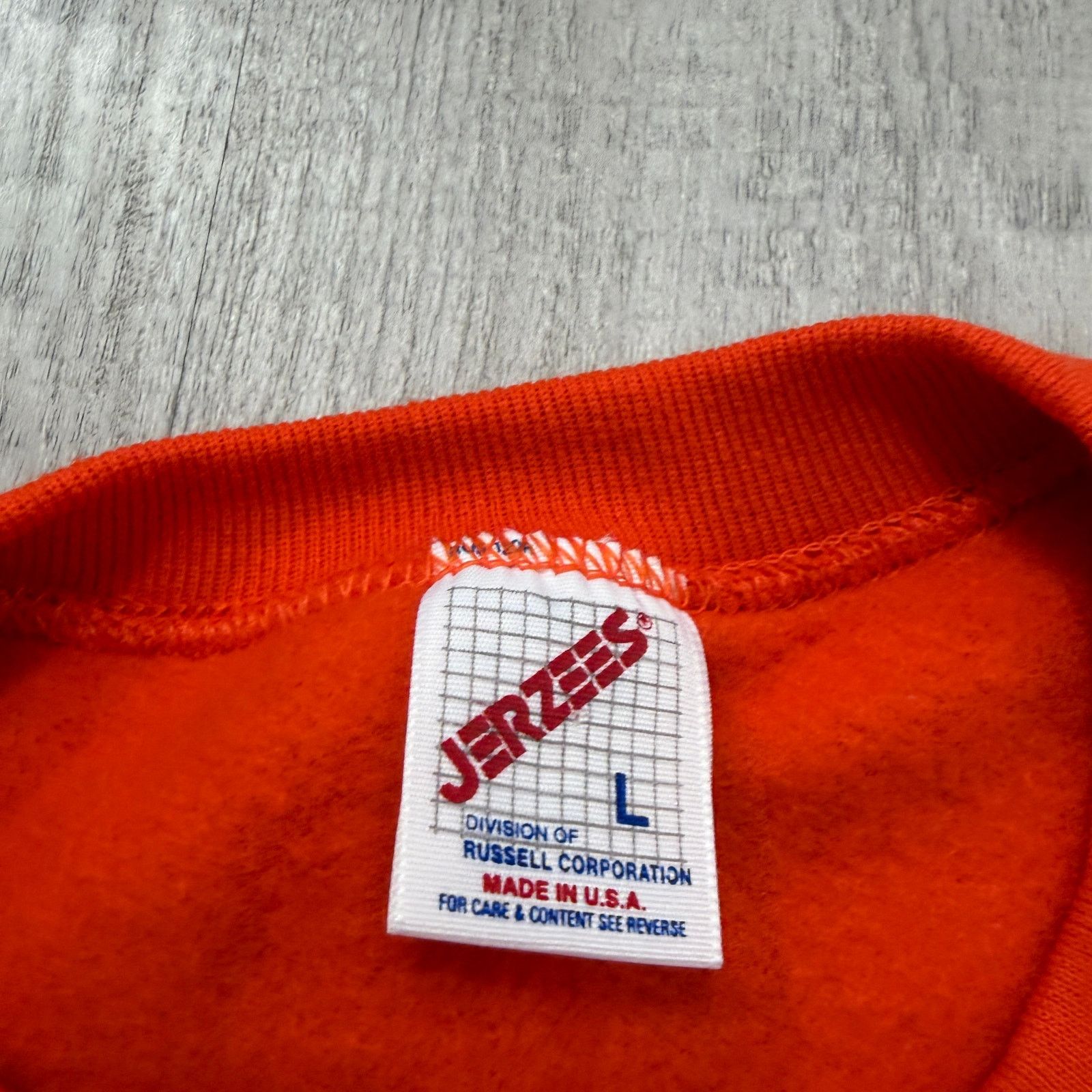 Vintage Vintage Jerzees Sweatshirt Large Orange Pullover 90s USA Size US L / EU 52-54 / 3 - 3 Thumbnail