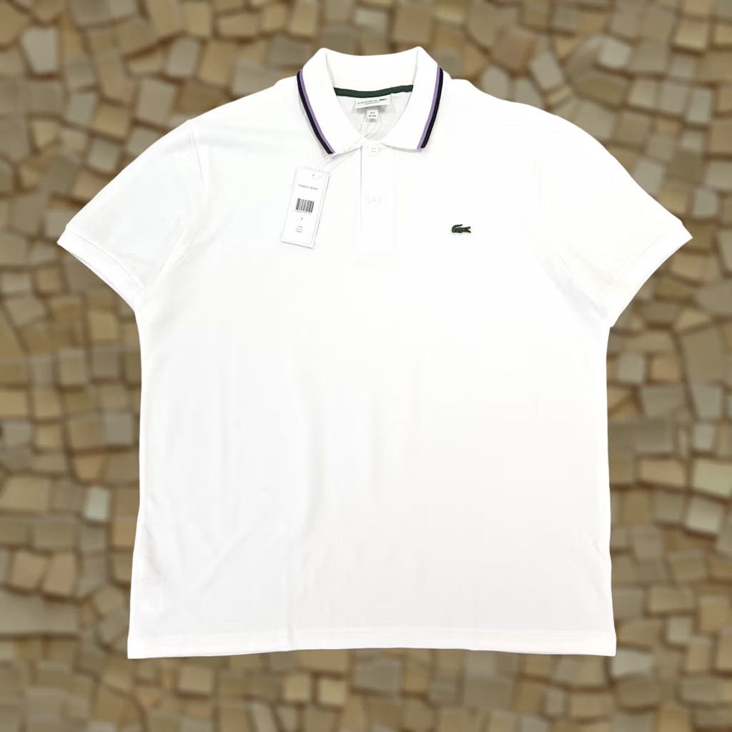 Lacoste Lacoste Polo Shirt Men White 2XL Cotton Pique Collared Short Sleeve Button Logo Casual Tee Size US XXL / EU 58 / 5 - 1 Thumbnail