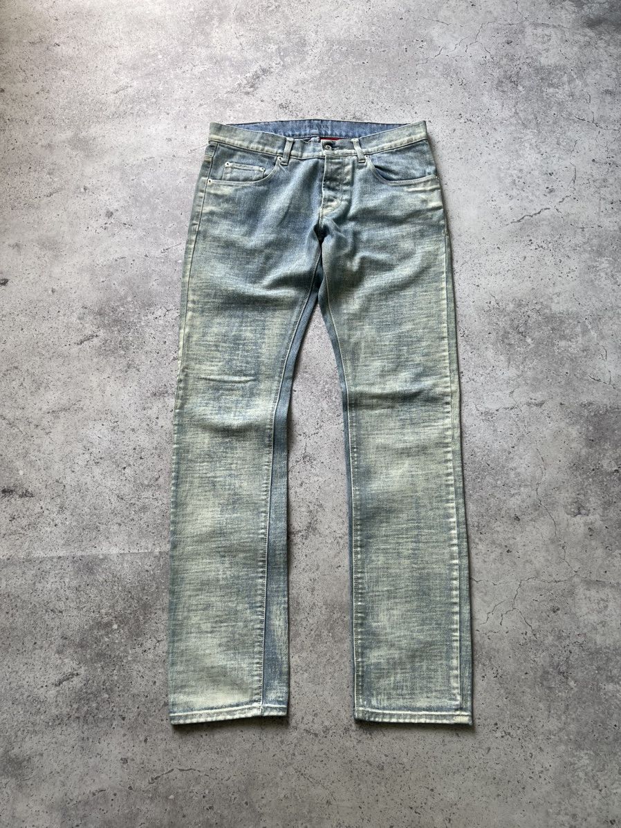 Image of Archival Clothing x Prada Archive Vintage Panting Denim Pants Jeans in Blue/White, Men's (Size 30)