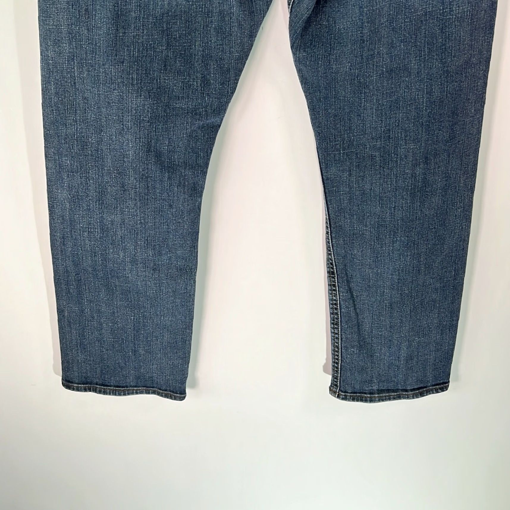 Wrangler Wrangler Jeans Mens Flat Front Straight Leg Blue Slim Denim 36X30 Regular 5-Pocket Denim Jeans Mens Size US 36 / EU 52 - 6 Thumbnail