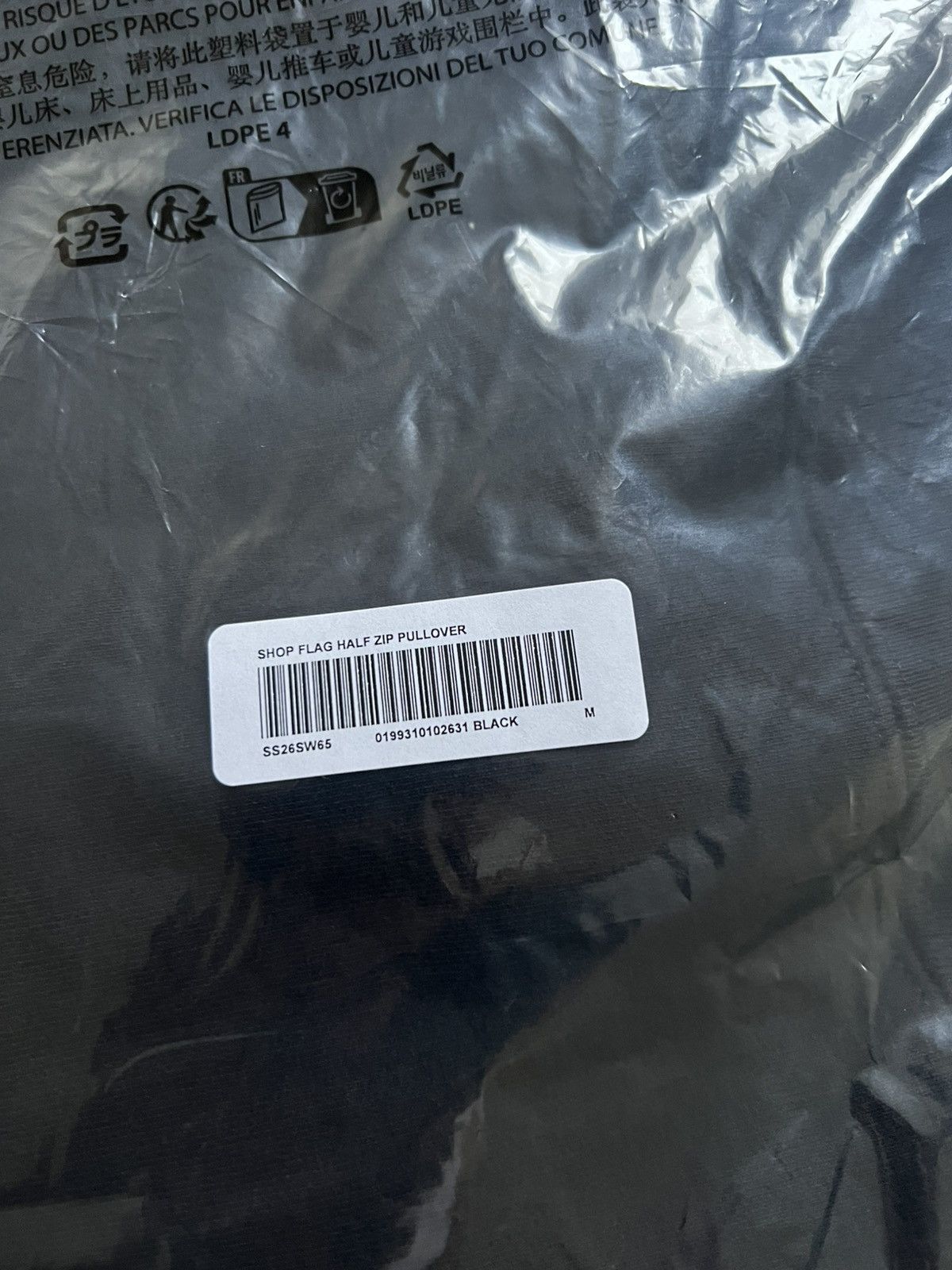 Supreme Supreme Shop Flag Half Zip Pullover Black Size Medium Size US M / EU 48-50 / 2 - 3 Thumbnail