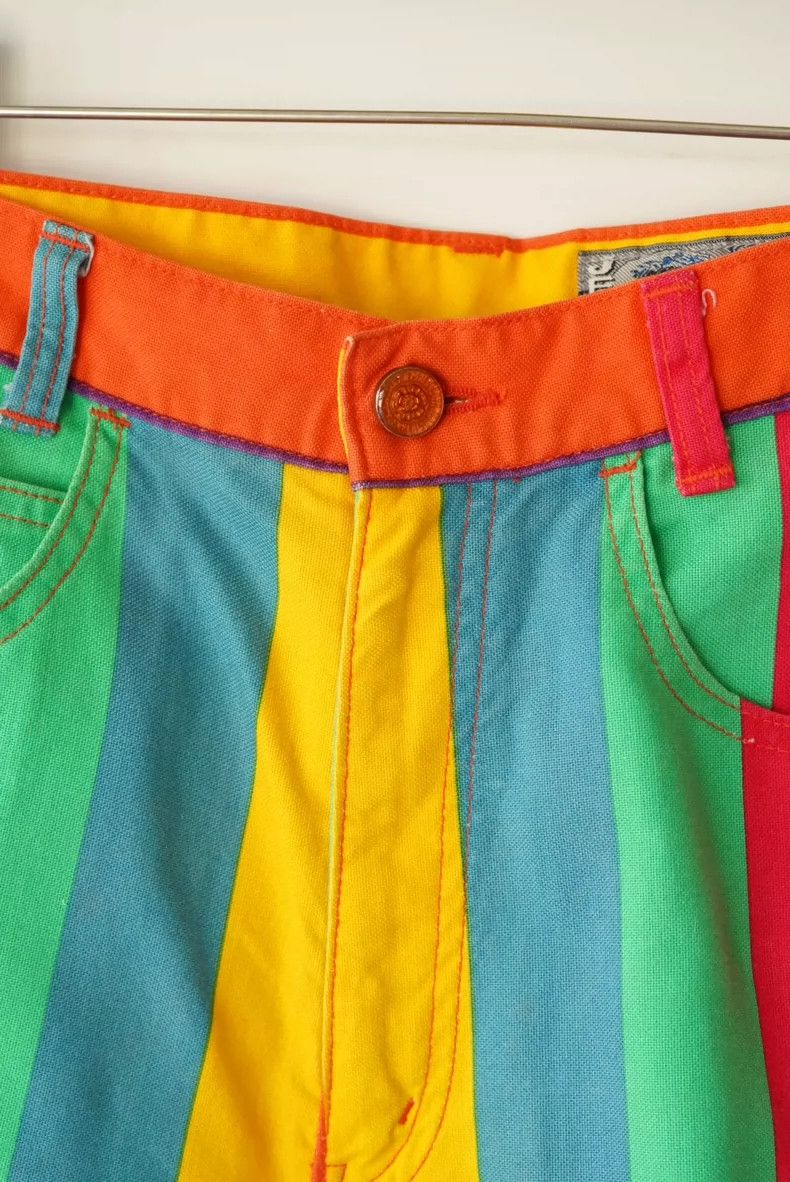 Kenzo KENZO size63cm Hokusai rainbow pants in the 1980s Size 27" / US 4 / IT 40 - 3 Thumbnail