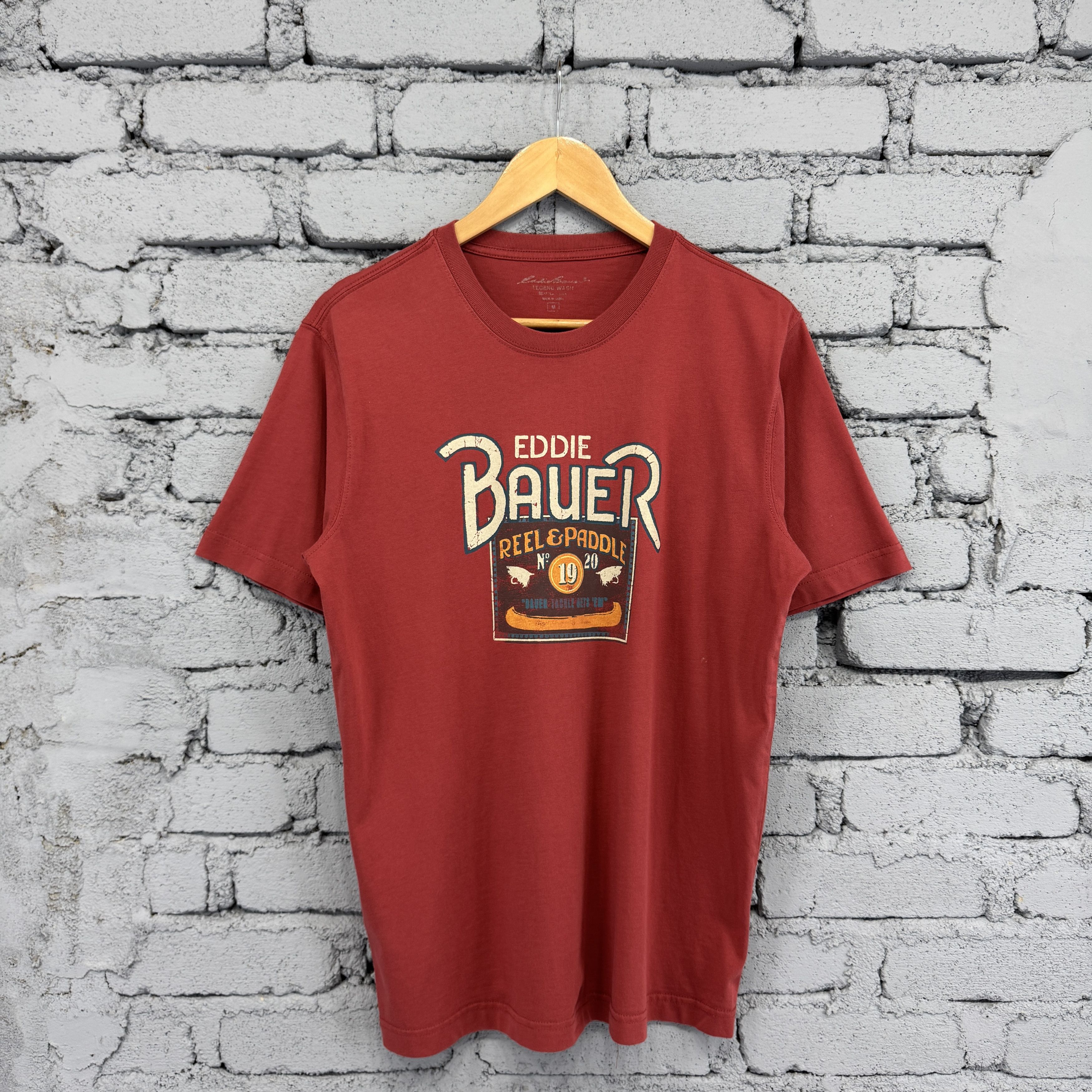 Eddie Bauer Eddie Bauer Reel & Paddle Red Tshirt Size US M / EU 48-50 / 2 - 1 Thumbnail
