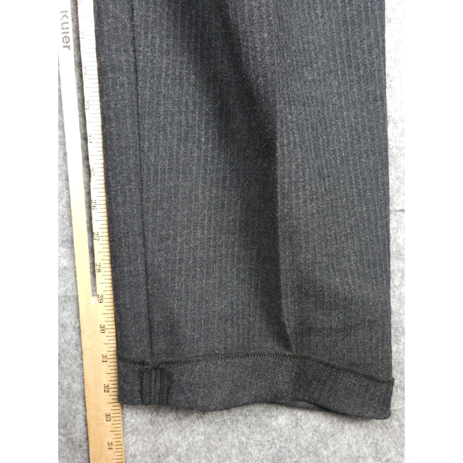 Claude Montana CLAUDE MONTANA Pants Women's 14 Gray Wool Blend High Rise Made Italy Straight Leg, Dress Pants, Vintage, 31" W Size 36" / US 14 / IT 50 - 6 Thumbnail