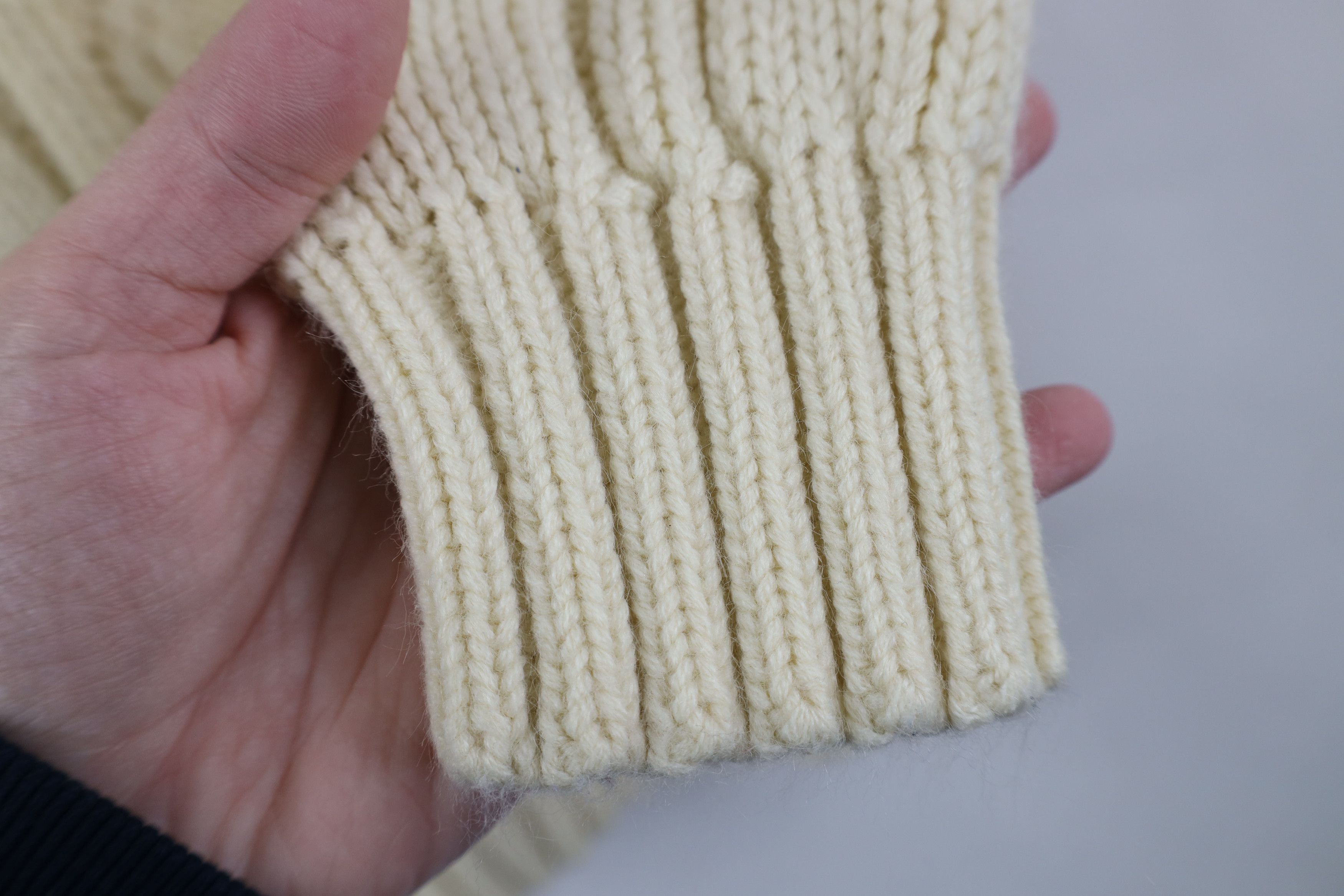 Vintage Vintage 90s Streetwear Cable Knit Fisherman Sweater Cream Size M / US 6-8 / IT 42-44 - 6 Thumbnail